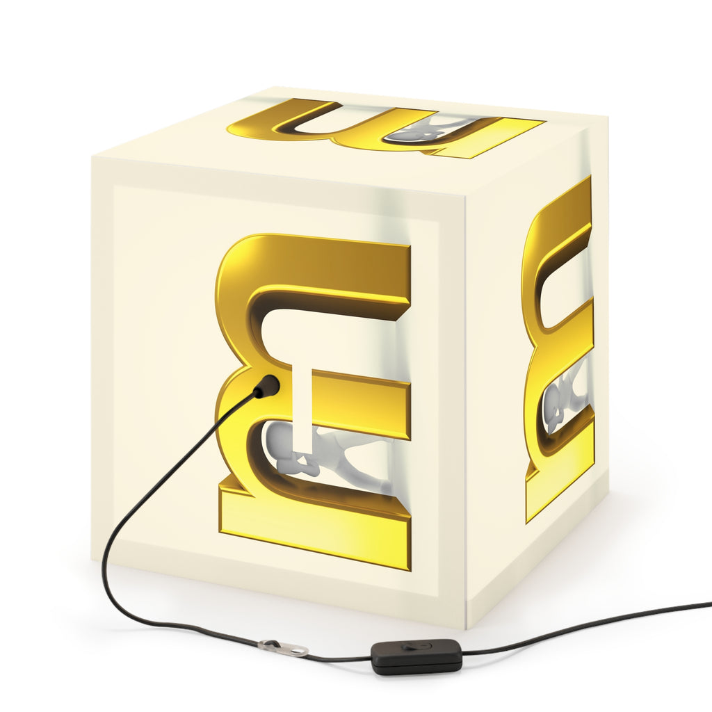 Gold Letter M Light Cube Lamp | Monogram Night Light, Modern Alphabet Decor