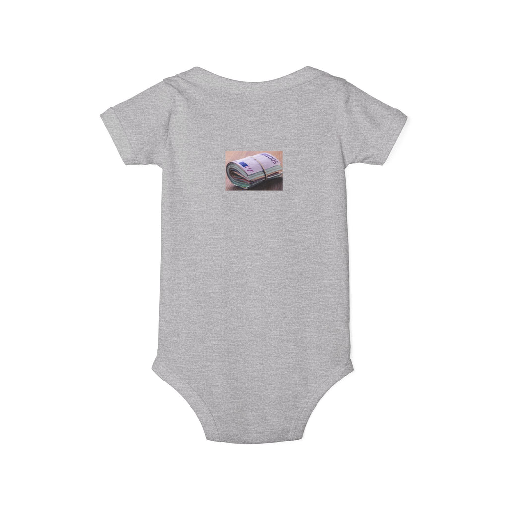 Stack of Cash Graphic Infant One Piece | money print bodysuit