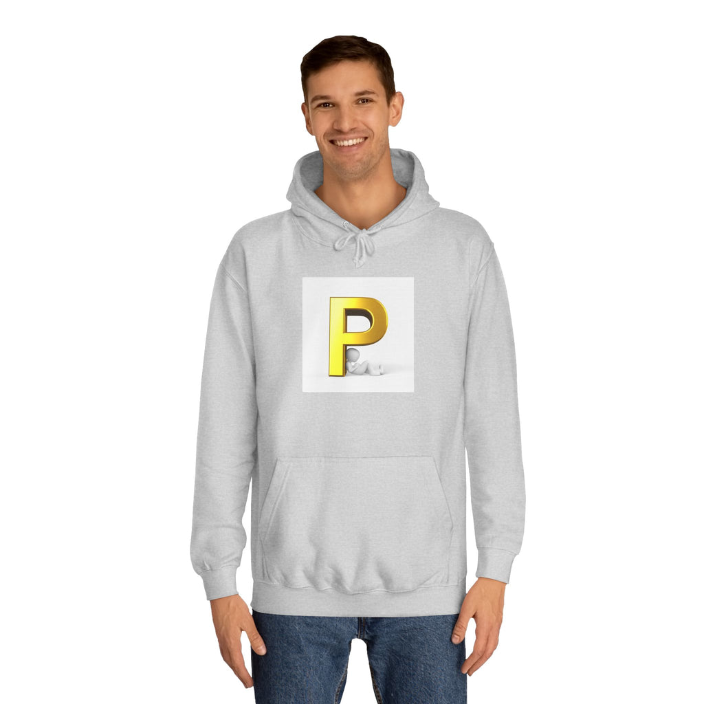 Gold Letter P hoodie | Monogram Initial Pullover