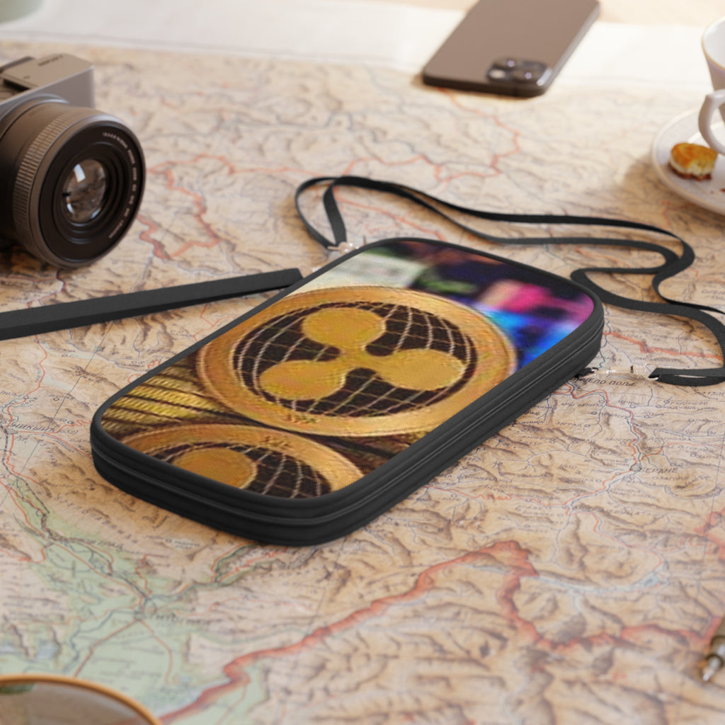 Ripple Coin Passport Wallet | Crypto Ripple Logo Travel Pouch