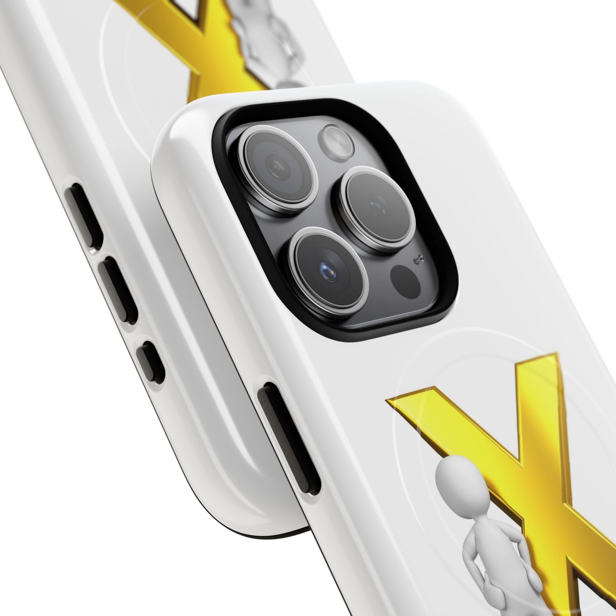 3D Figure with Gold X phone case | Magnetic Tough Case
