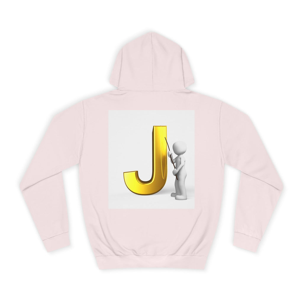 Golden Letter J Initial Hoodie | Monogram J Sweatshirt