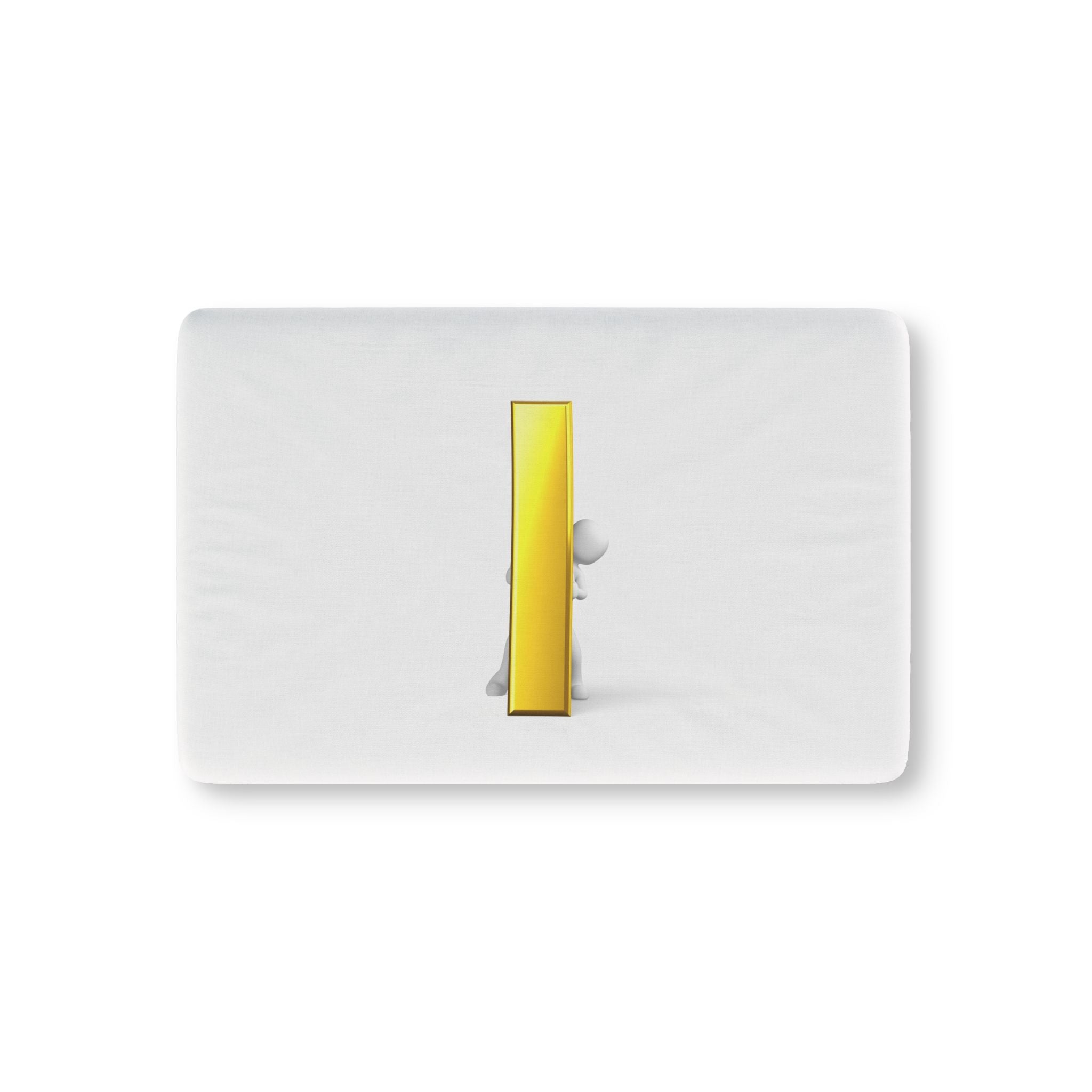 Yellow Letter i Character Baby Fitted Crib Sheet
