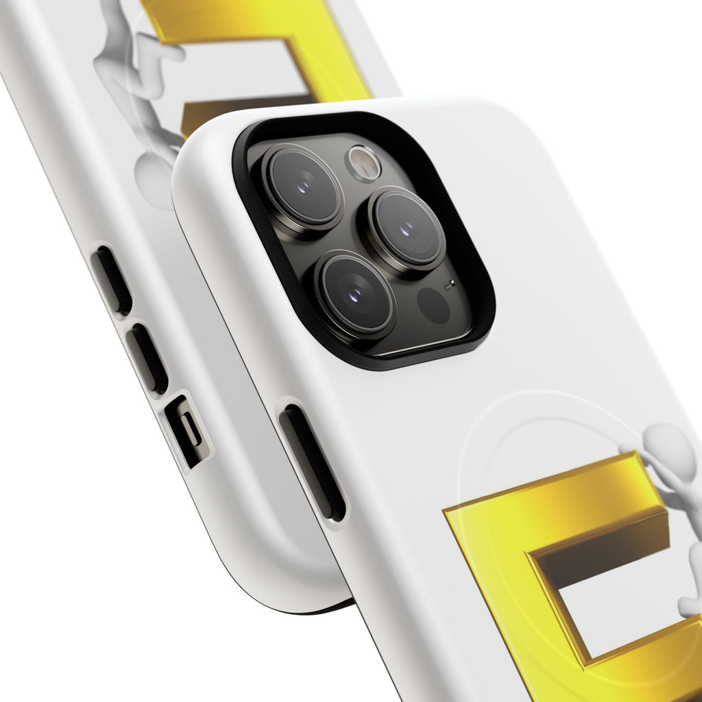 3D Gold Letter F Climber Phone Case | Magnetic Tough Case