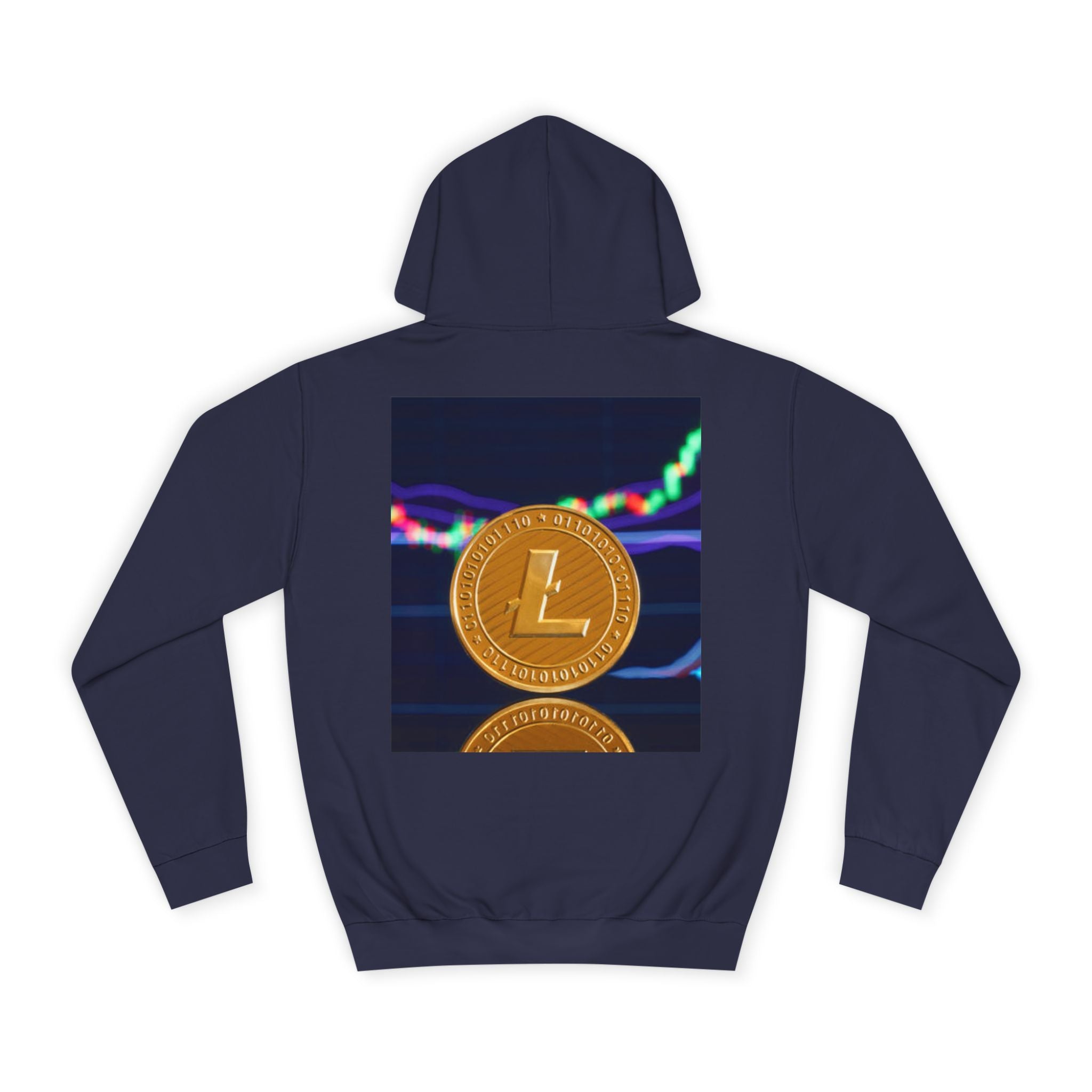 Litecoin Coin Graphic Hoodie | Crypto Chart Design, Digital Currency Apparel