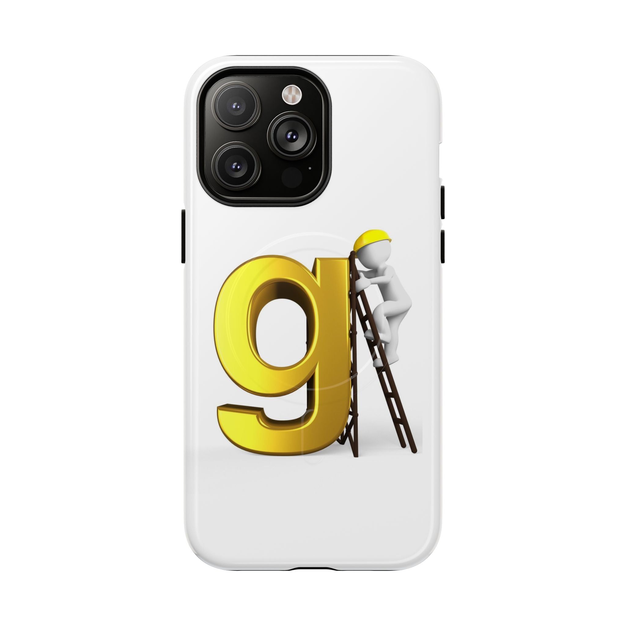 Coque de téléphone de construction Lettre G dorée | Coque magnétique robuste