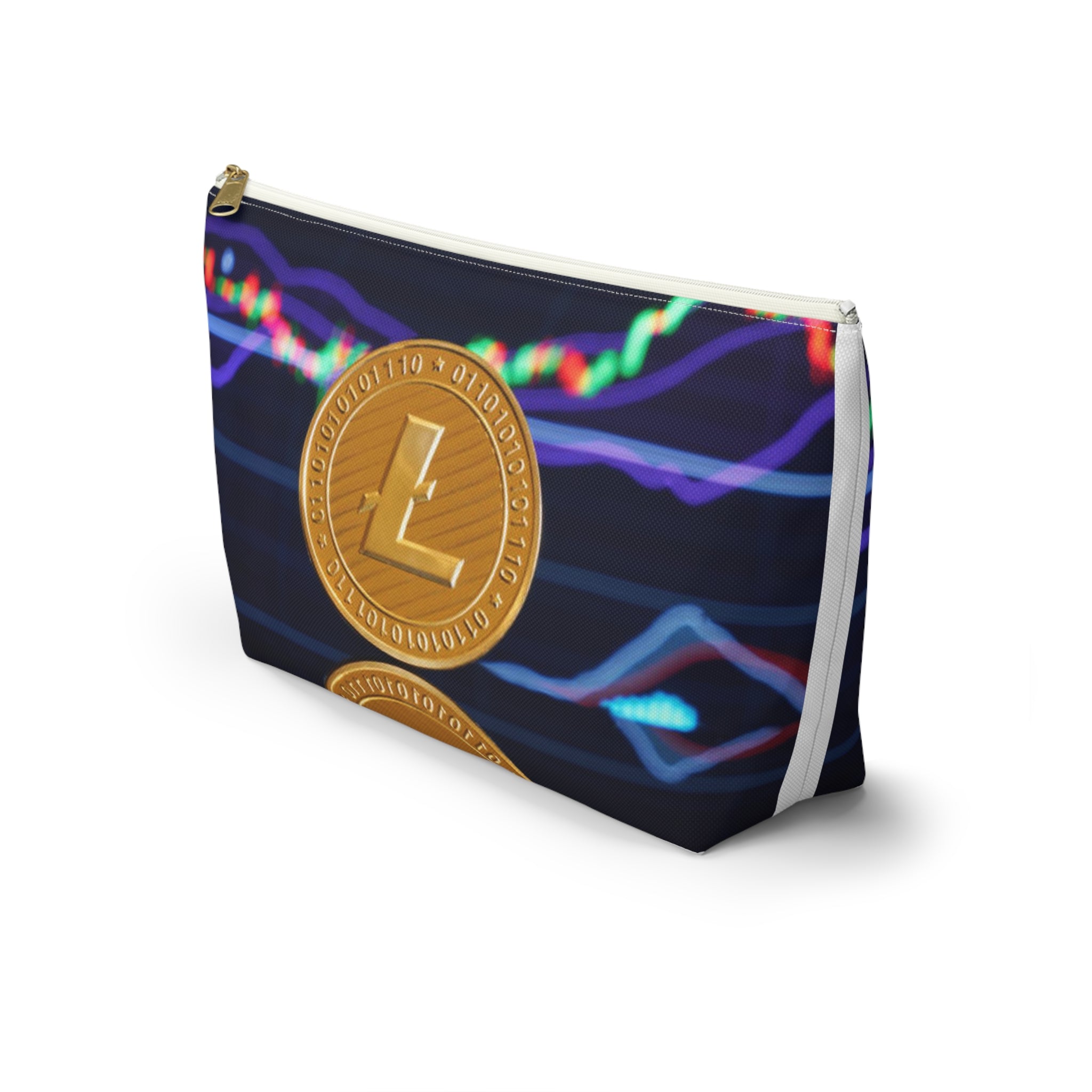 Litecoin Coin Crypto Chart Accessory Pouch