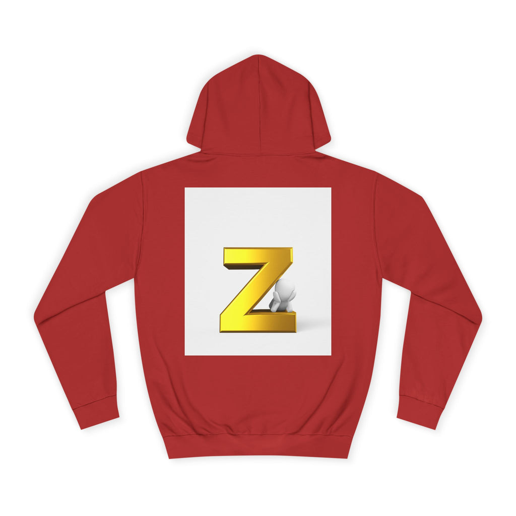 Gold 3D Letter Z Hoodie | Initial Monogram Pullover