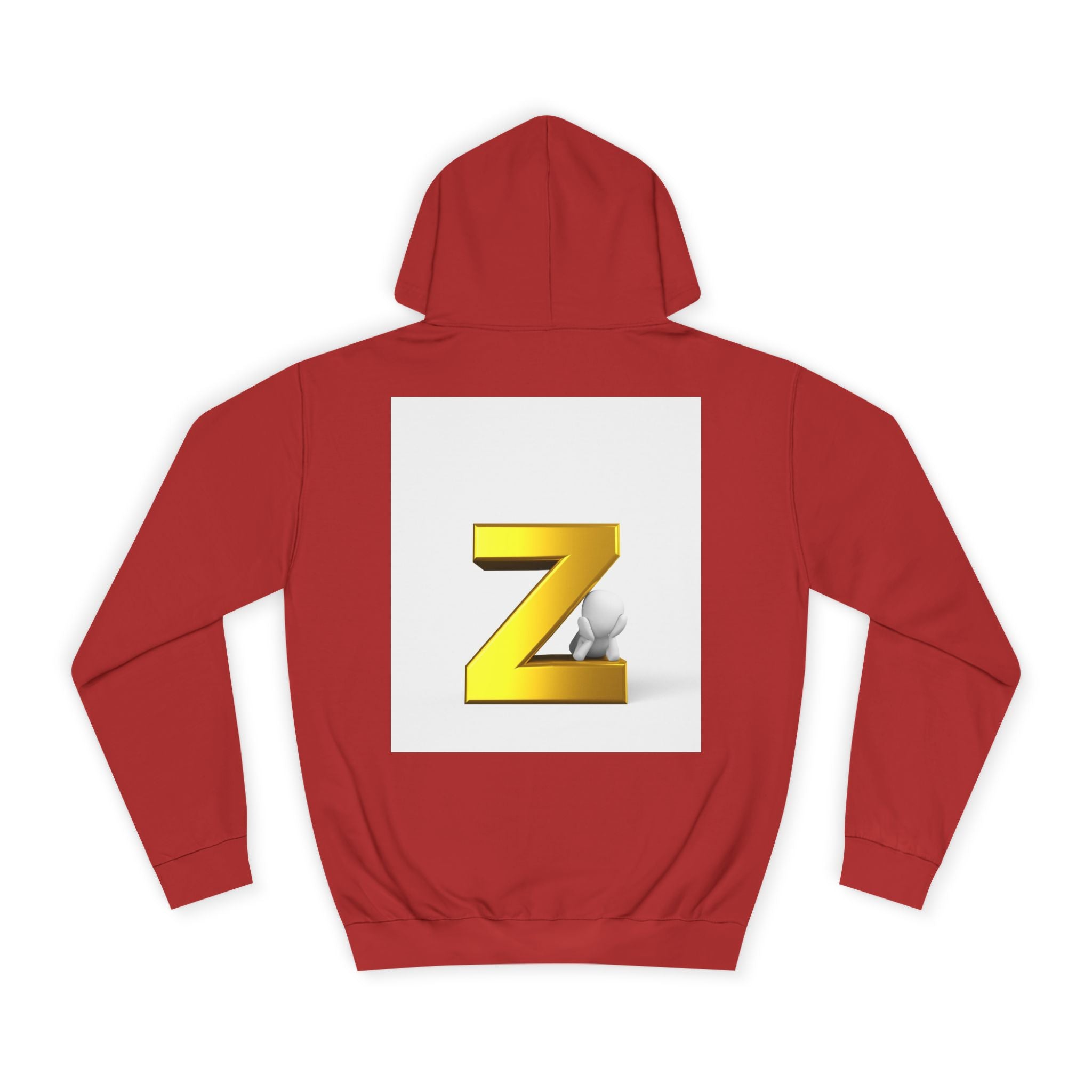 Gold 3D Letter Z Hoodie | Initial Monogram Pullover
