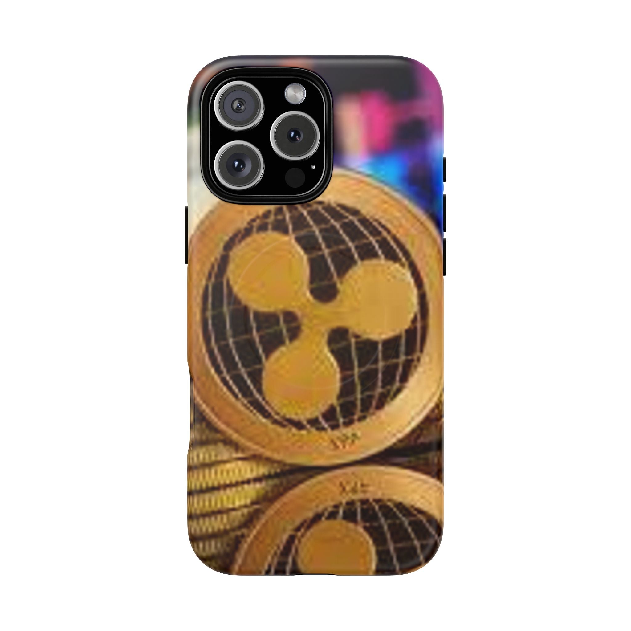 Coque de protection rigide magnétique design Ripple Coin | Coque de téléphone Crypto Ripple