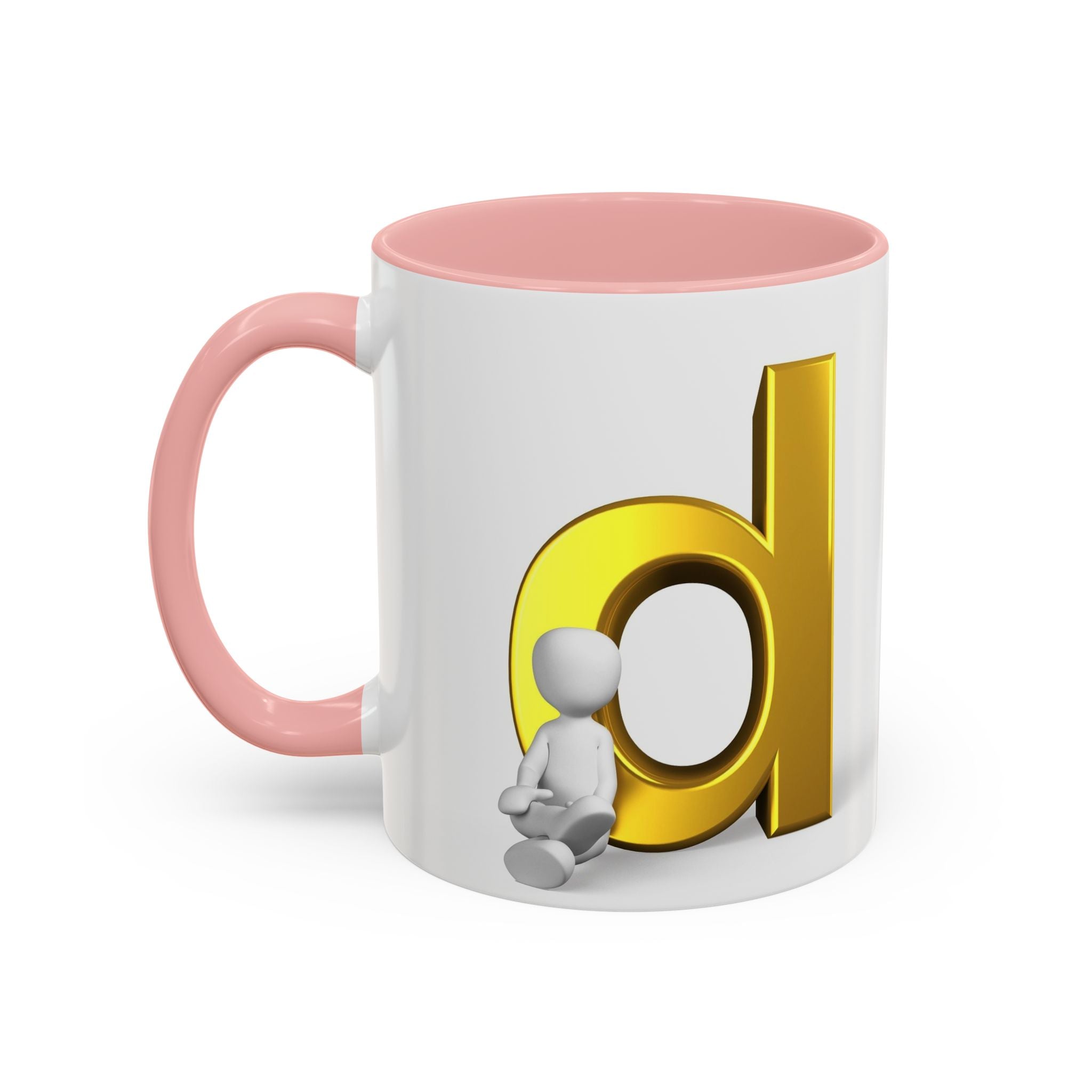 Gold Letter D Mug | Accent Coffee Mug 11oz 15oz