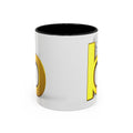 Tasse à café avec accent lettre B or | Tasse initiale monogramme lettre B