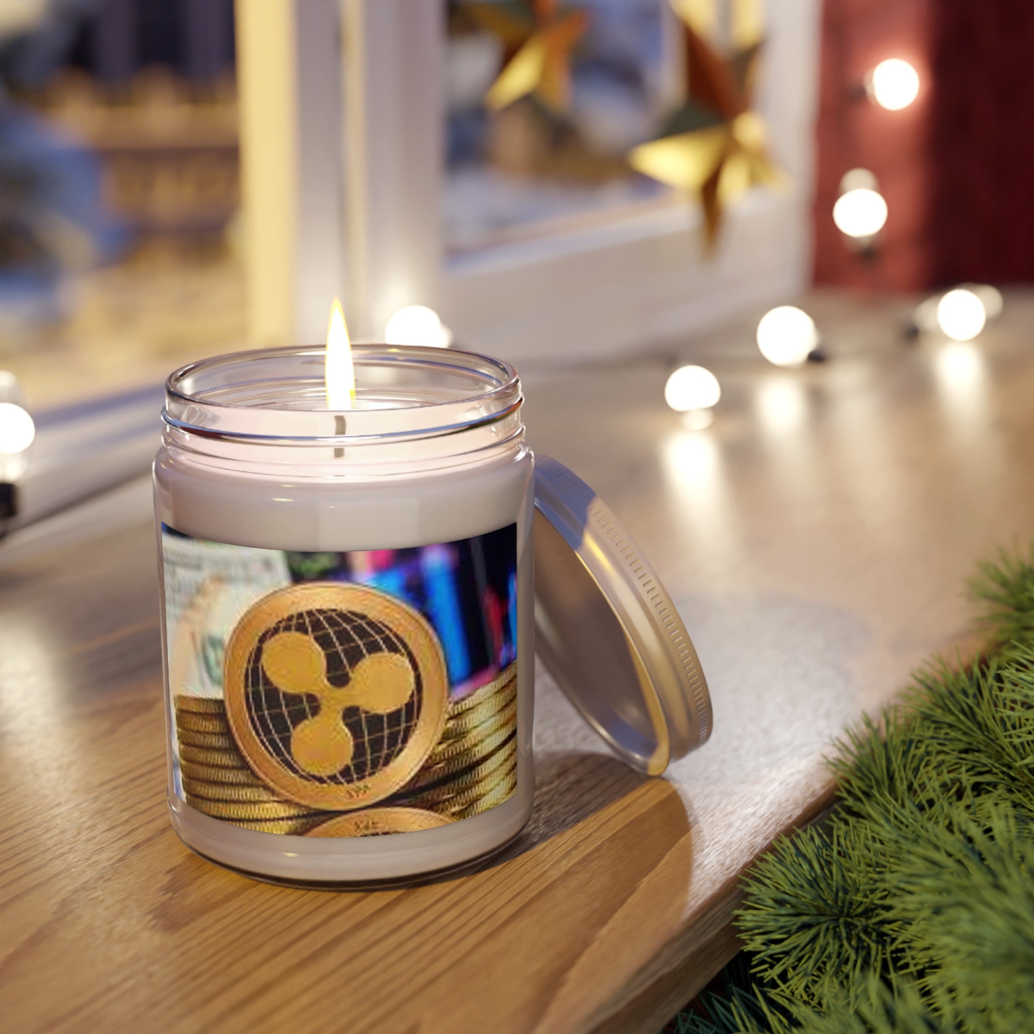 Ripple Crypto Coin Candle 9oz Soy Jar | Ripple Ripple XRP Candle