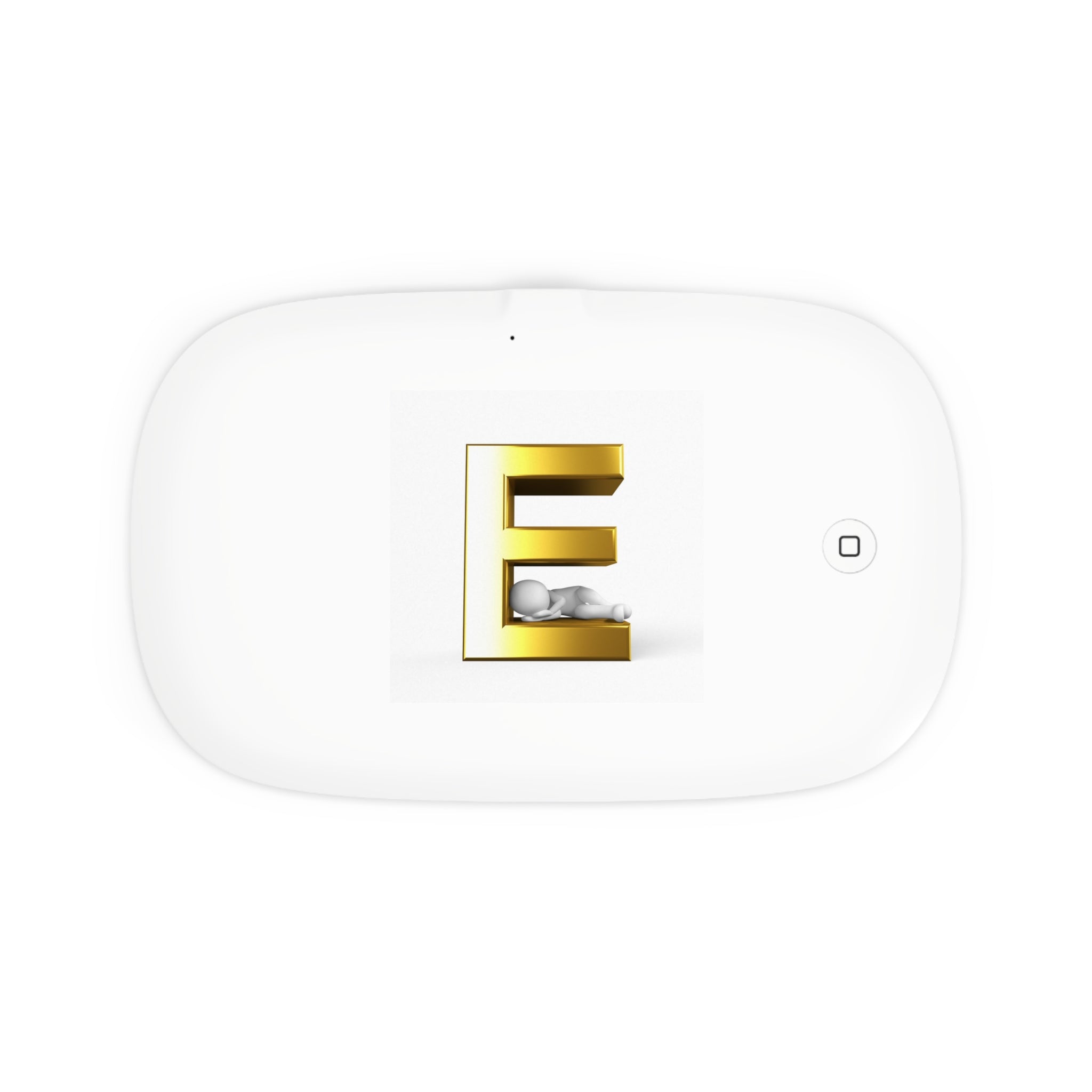 Gold Letter E Monogram UV Phone Sanitizer and Wireless Charging Pad | Initial E