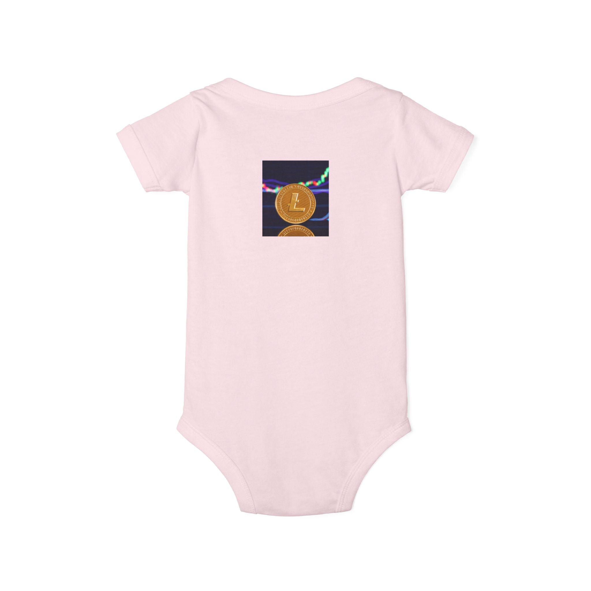 Litecoin Coin Graphic Infant Onesie | Cryptocurrency Baby Bodysuit