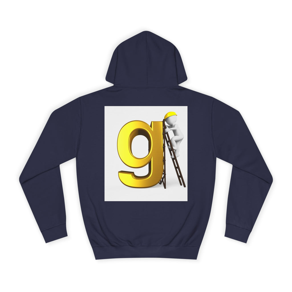 Gold Letter G with Painter Character Hoodie | Initial Monogram