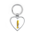 Gold Exclamation Heart Keychain | Heart Keychain, Metal Charm