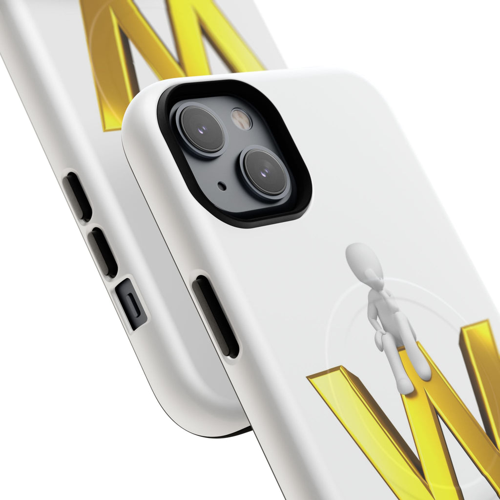 3D Stick Figure on Gold W Phone Case | Tough Magnetic Case