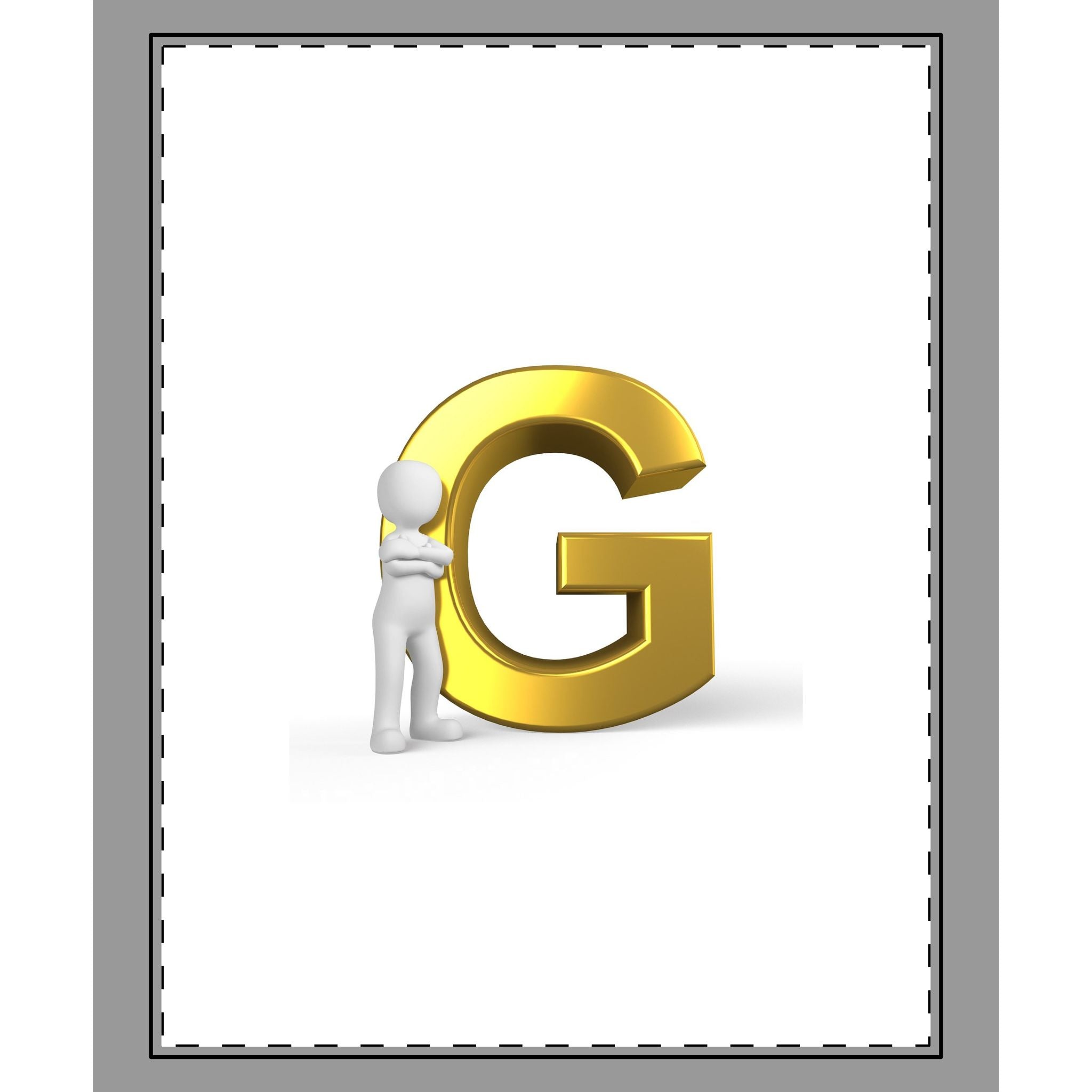 Woven-Style Coverlet | 3D Gold Letter G