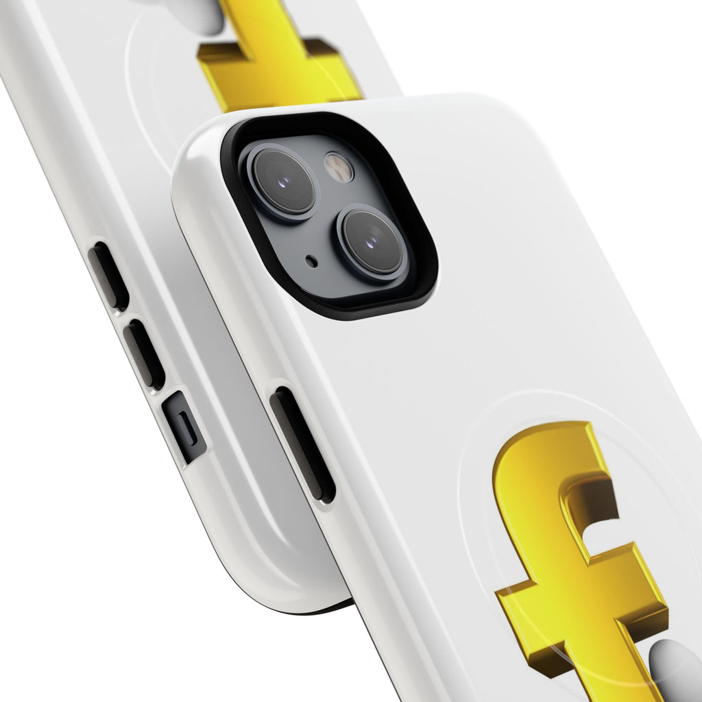 3D Gold Letter F Phone Case | Tough Magnetic Case
