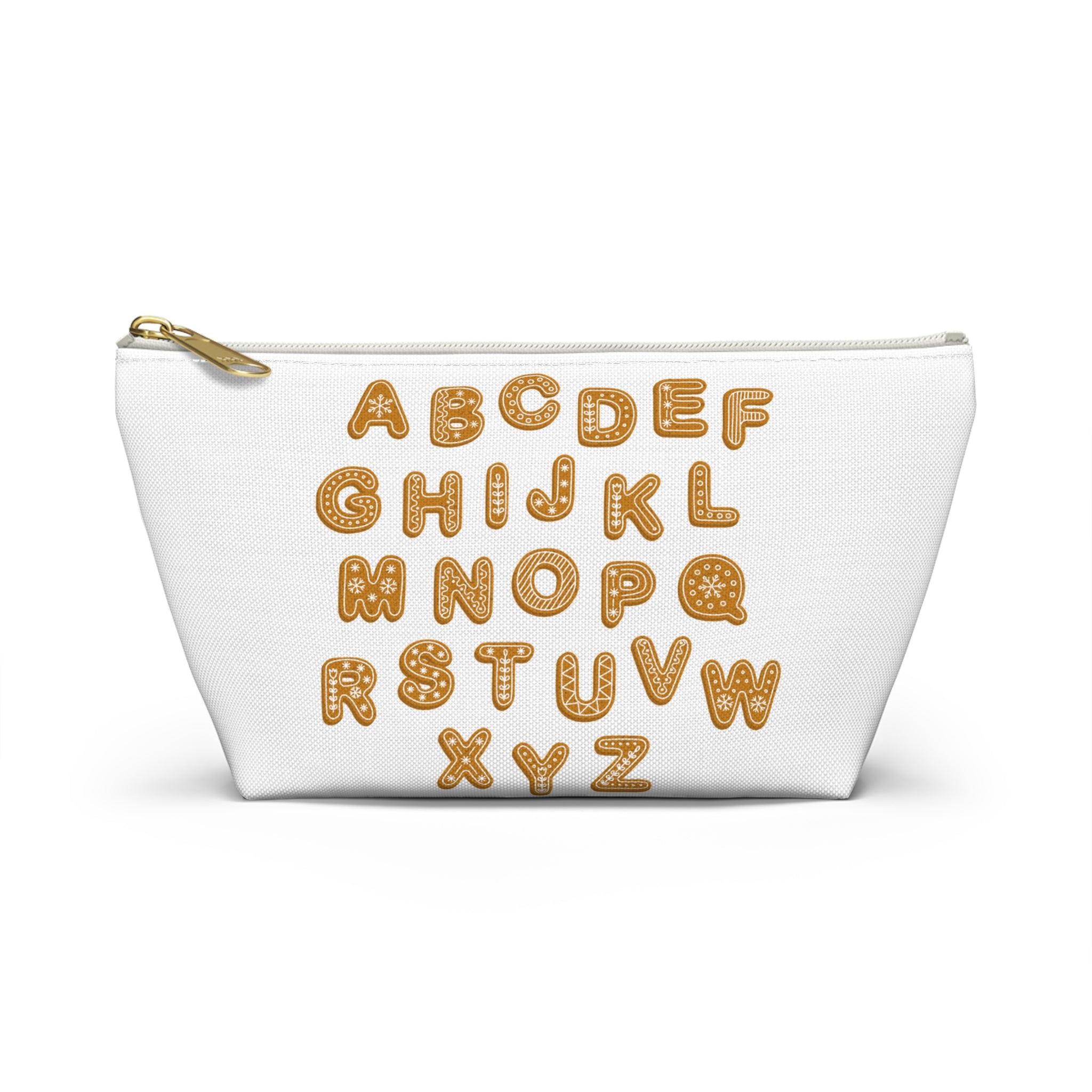 Trousse à accessoires Lettres de l'alphabet Biscuits | Trousse de maquillage zippée
