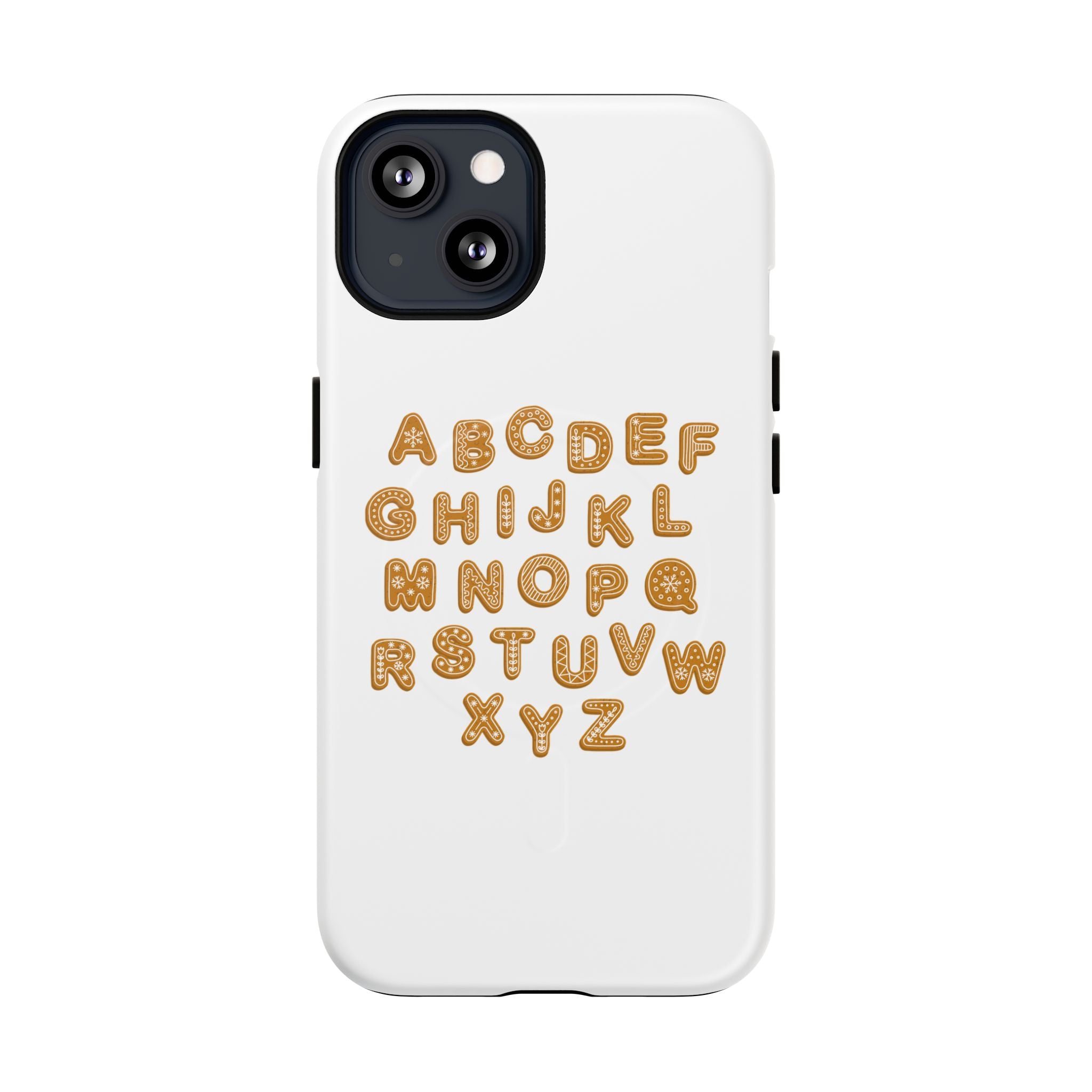 Coque de Téléphone Alphabet Cookie | Coque Magnétique Robuste, Lettrage Mignon