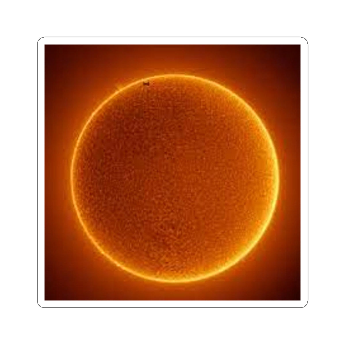 Autocollant Disque Solaire | Autocollant de photographie solaire découpé à la demande
