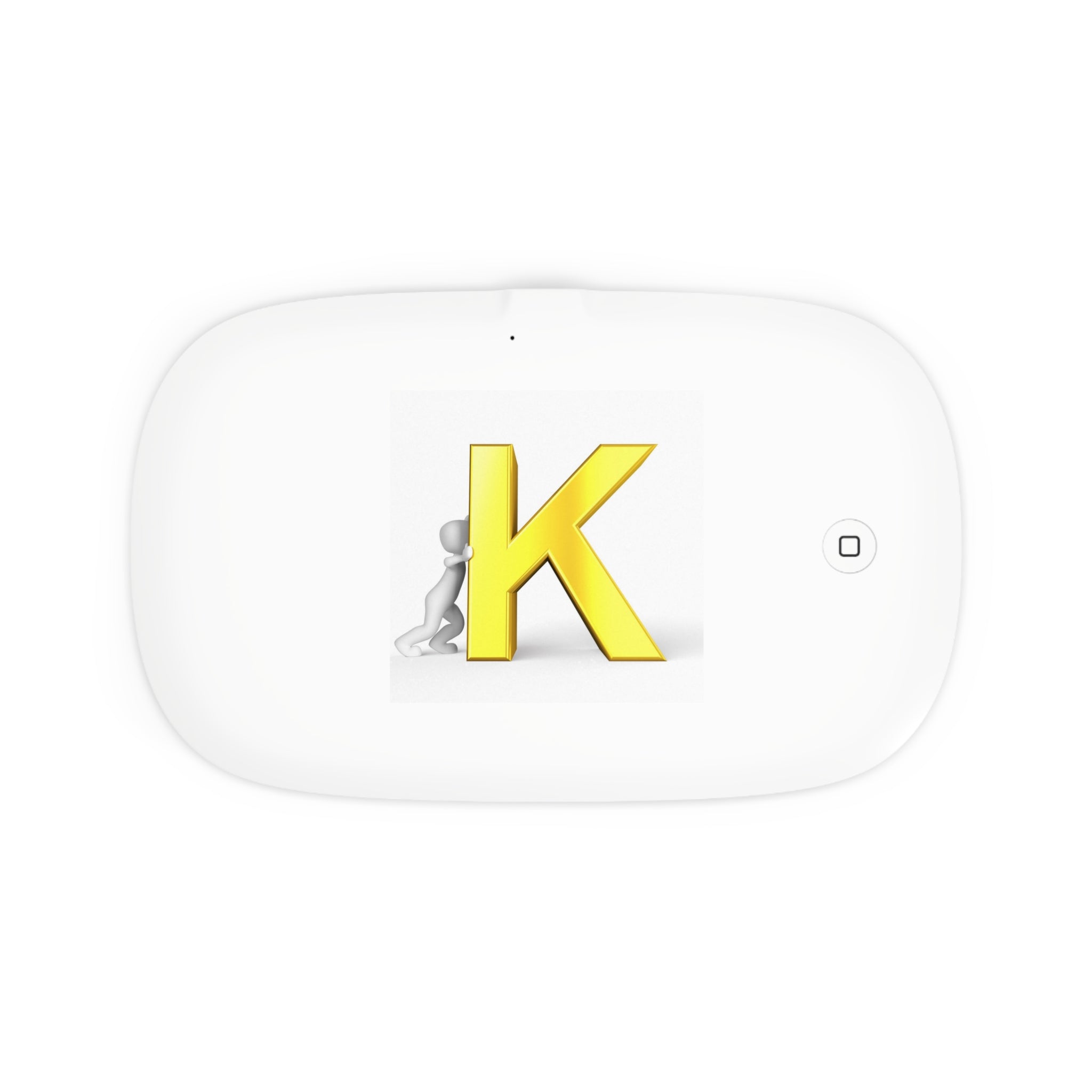 Yellow Letter K Phone Sanitizer and Wireless Charging Pad | UV Phone Cleaner