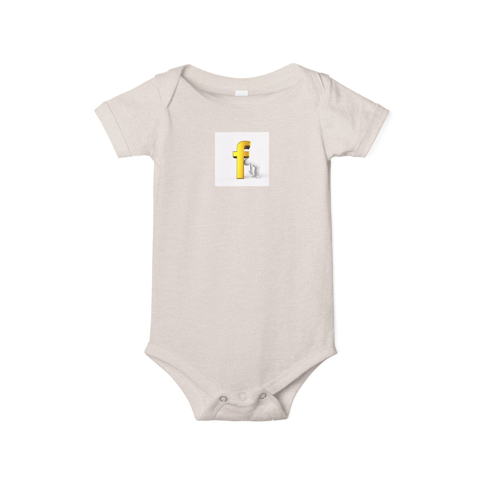Body bébé initial F lettre jaune | grenouillère en jersey pour bébé