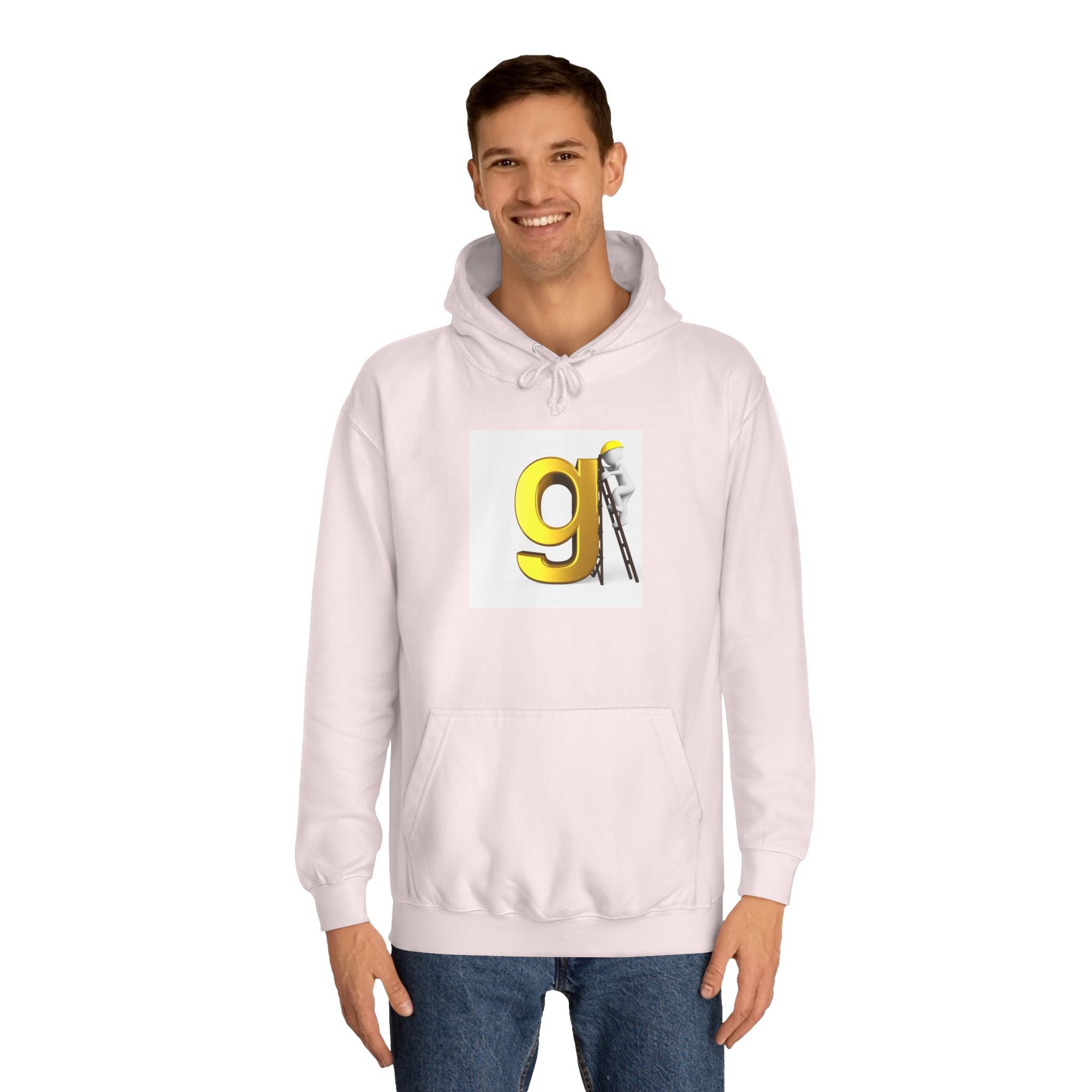 Gold Letter G with Painter Character Hoodie | Initial Monogram
