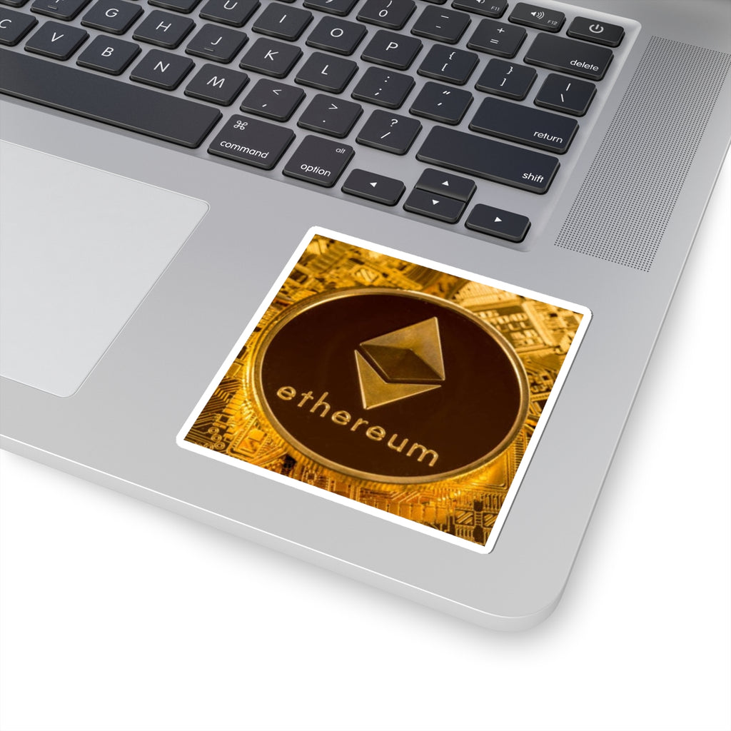Ethereum Coin Sticker | Crypto Logo Kiss-Cut Vinyl Sticker
