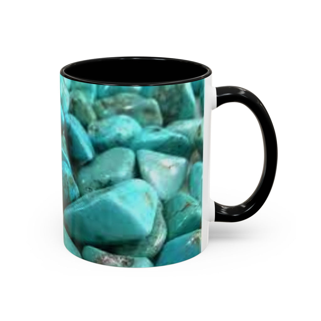 Turquoise Gemstones Accent Coffee Mug | 11oz 15oz