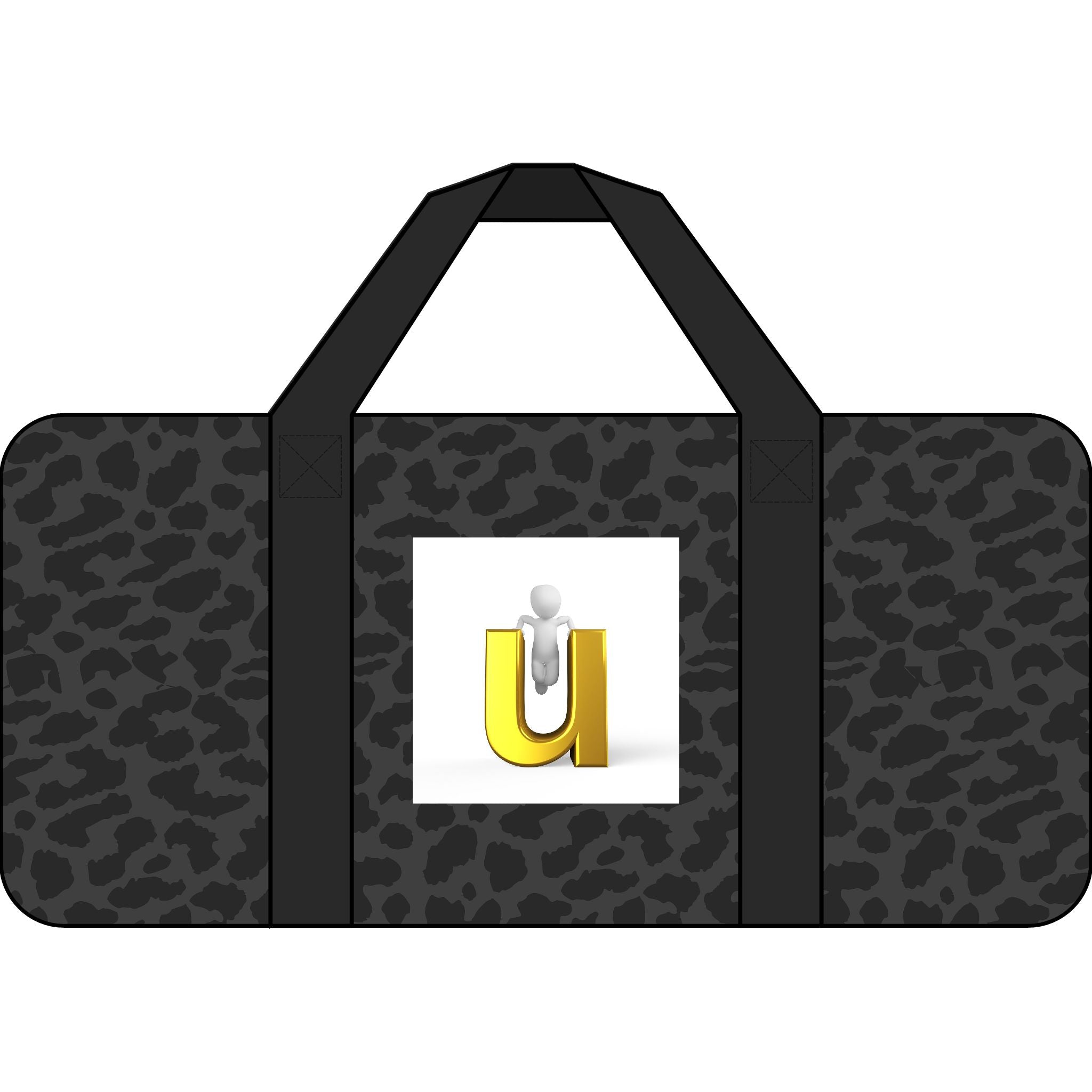 Yellow 3D Letter U Logo Tripper Duffel Bag | Checker or Camo Strap