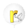 Yellow Letter R acrobat design Balloon