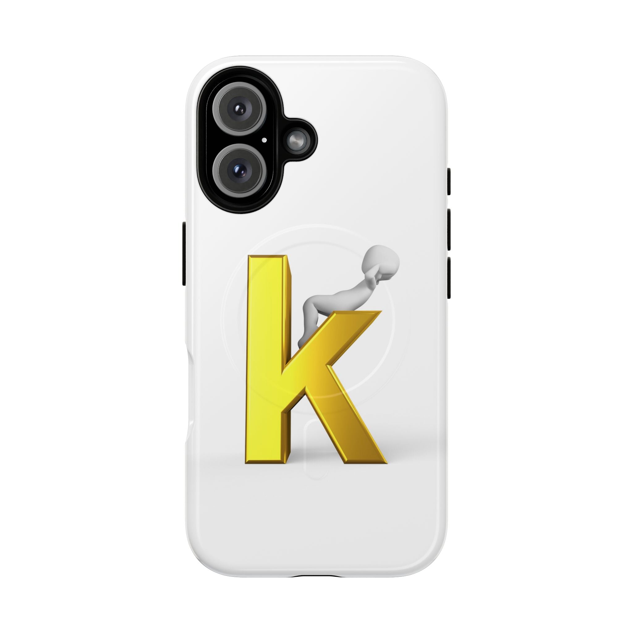 Coque de téléphone avec logo lettre K | Coque magnétique résistante, Monogramme initial