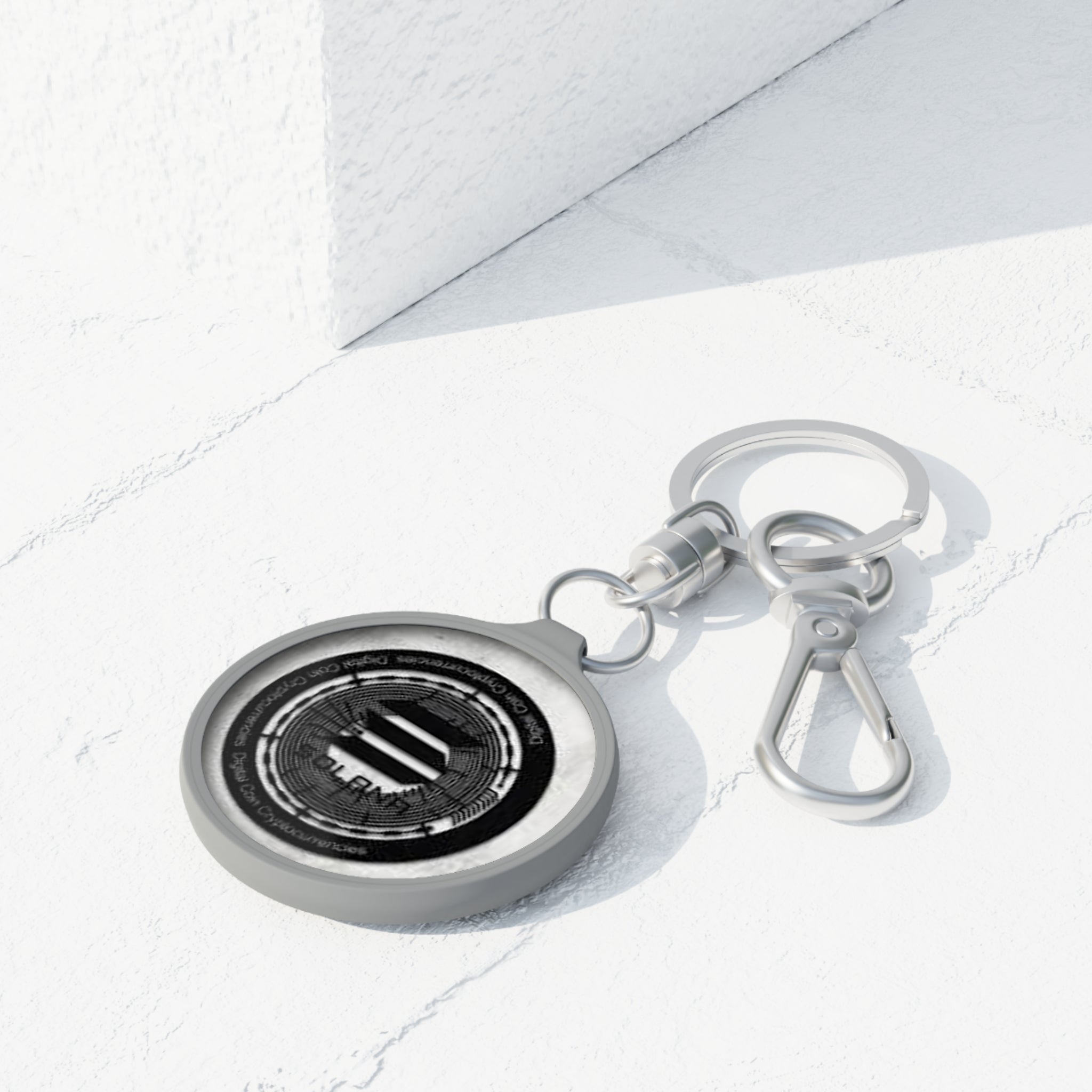 Solana Coin Logo Keyring Tag | Cryptocurrency Round Keychain
