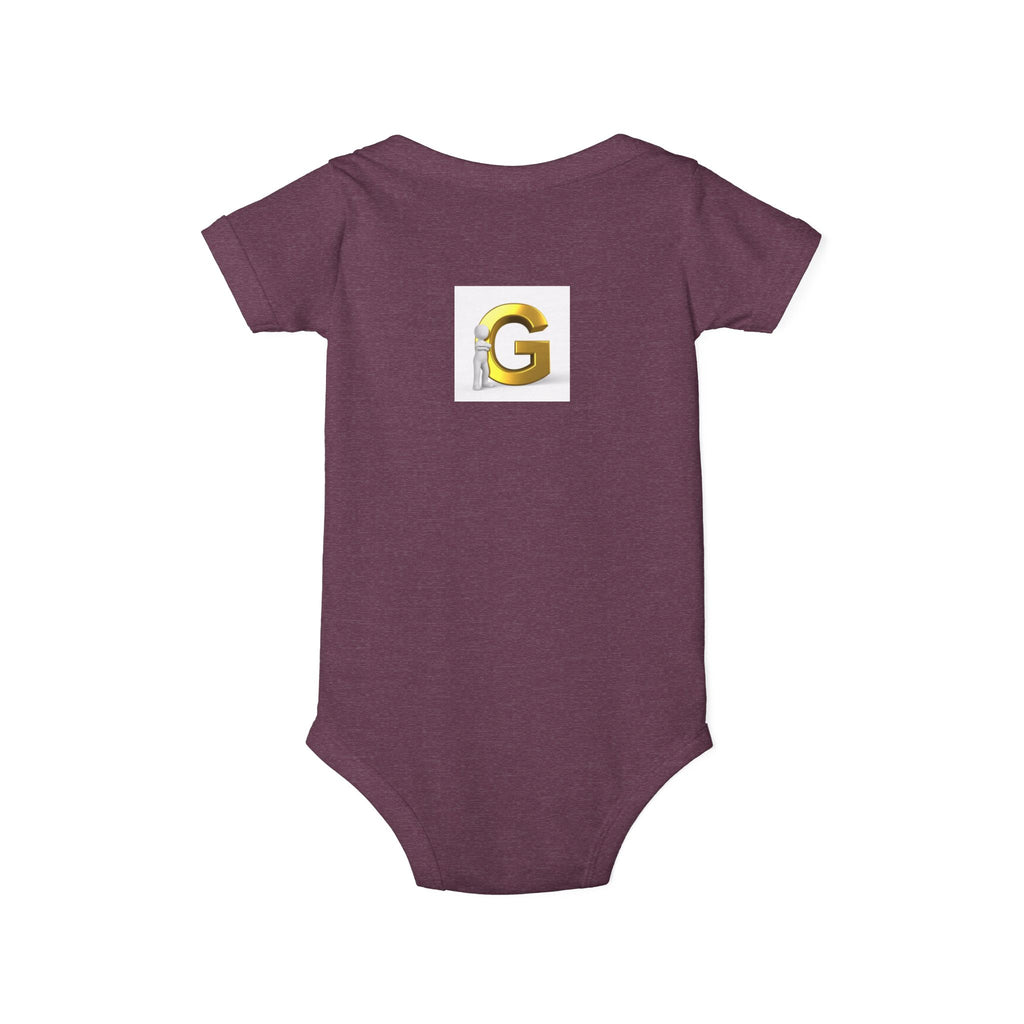 Gold Letter G Infant Onesie | Monogram Baby Bodysuit