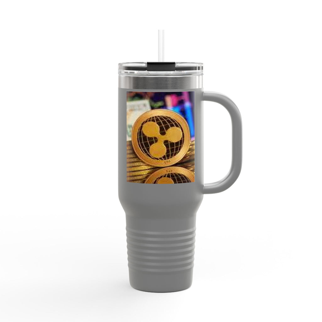 Ripple Crypto Coin Stack Insulated Travel Mug | 40oz