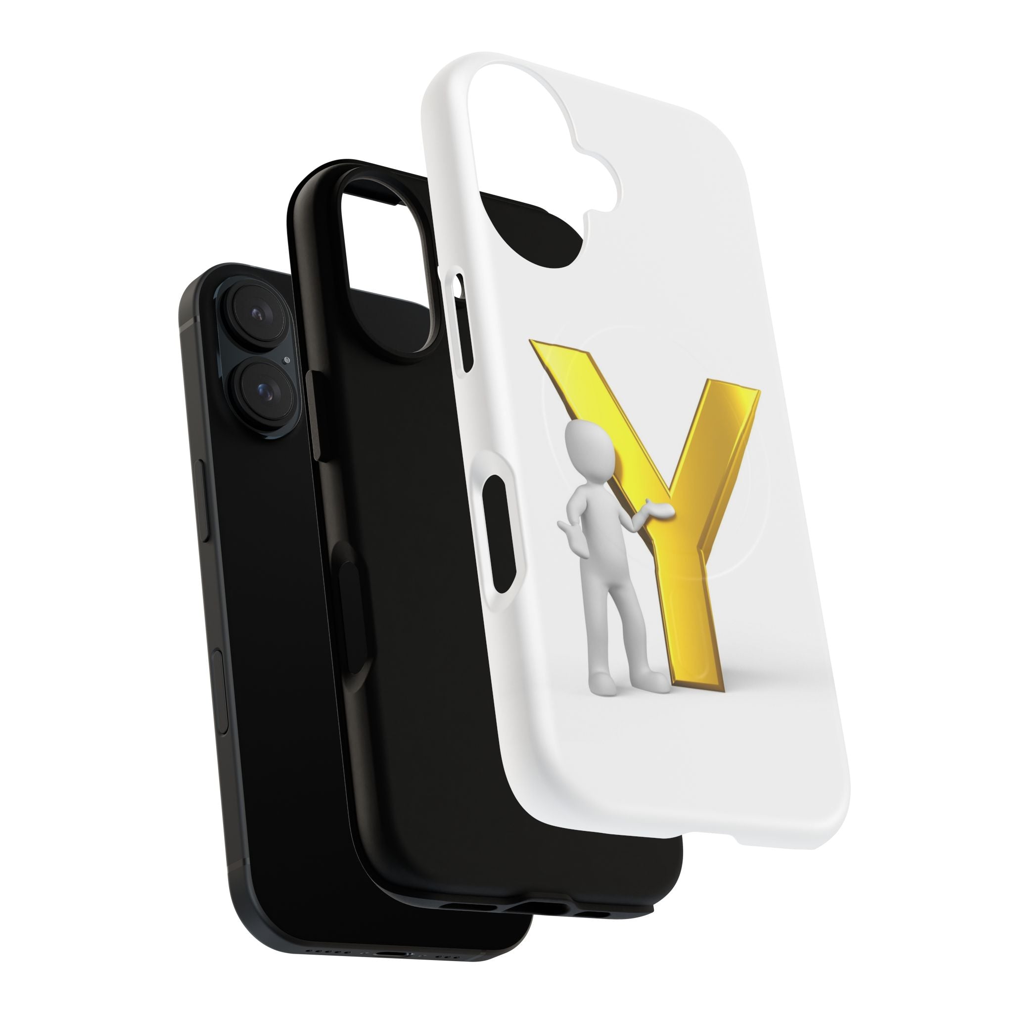 Gold Letter Y Phone Case | Monogram iPhone Magnetic Case