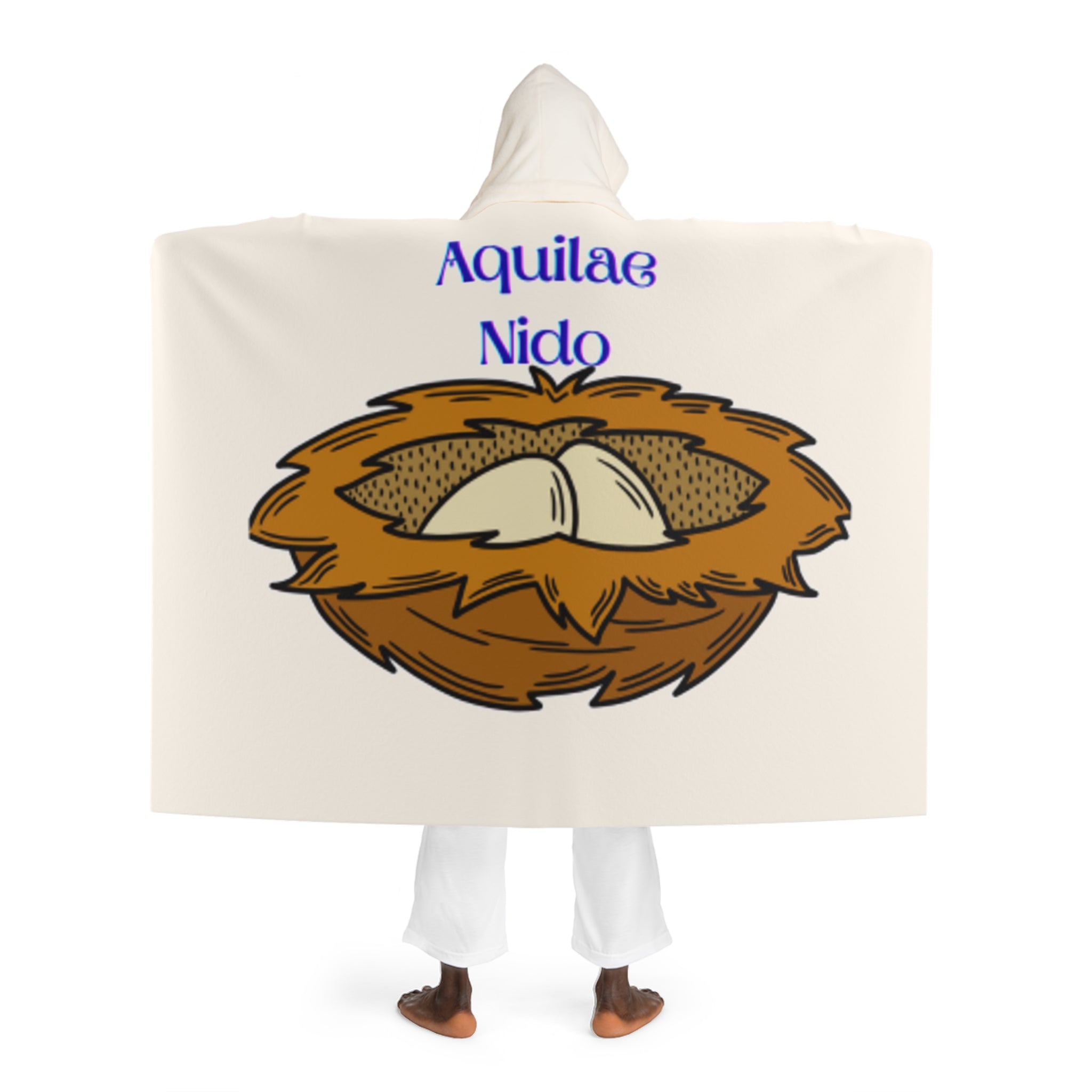 Cartoon Bear Hooded Sherpa Fleece Blanket | Cozy Hooded Blanket