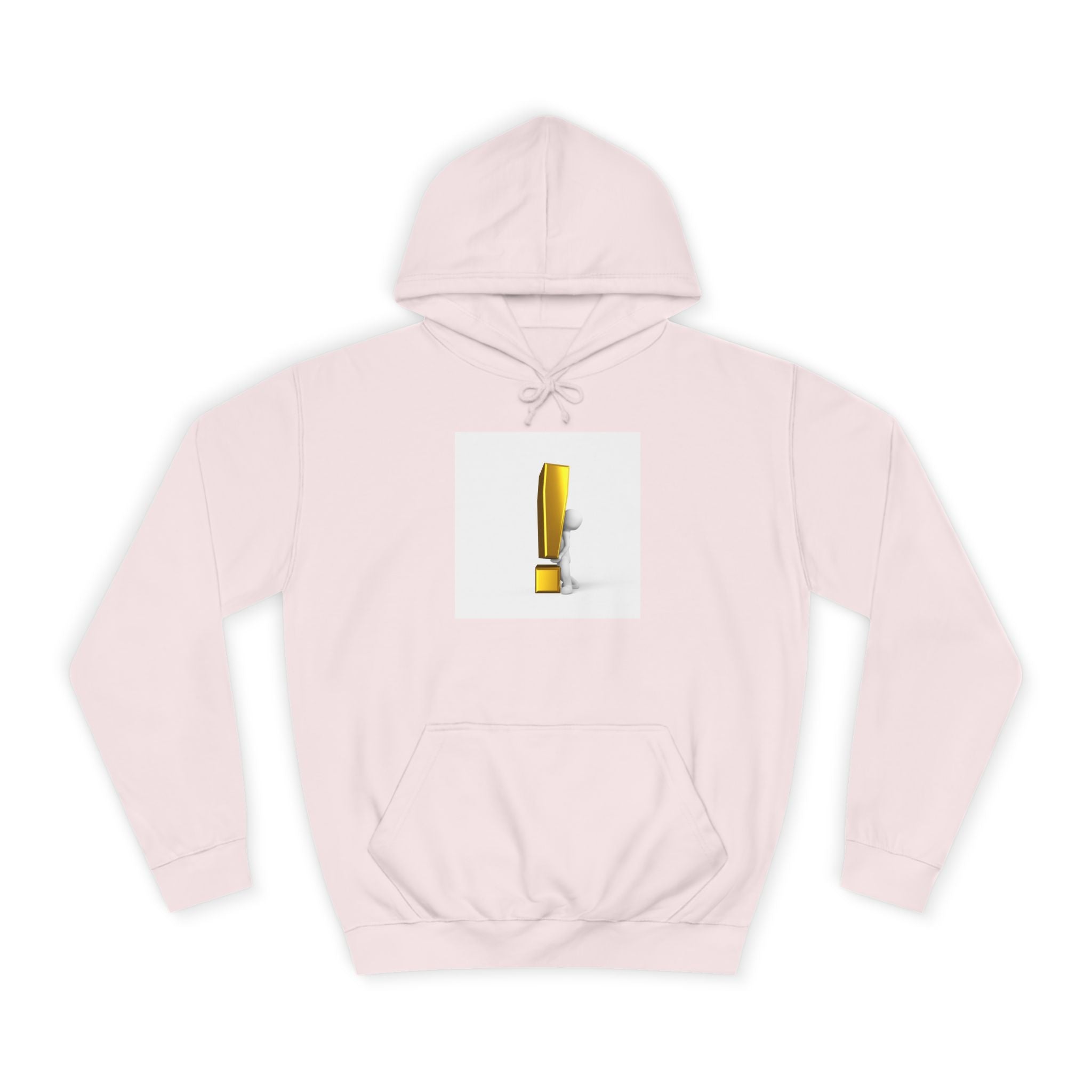 Gold Exclamation Mark Hoodie | Minimal Symbol Sweatshirt