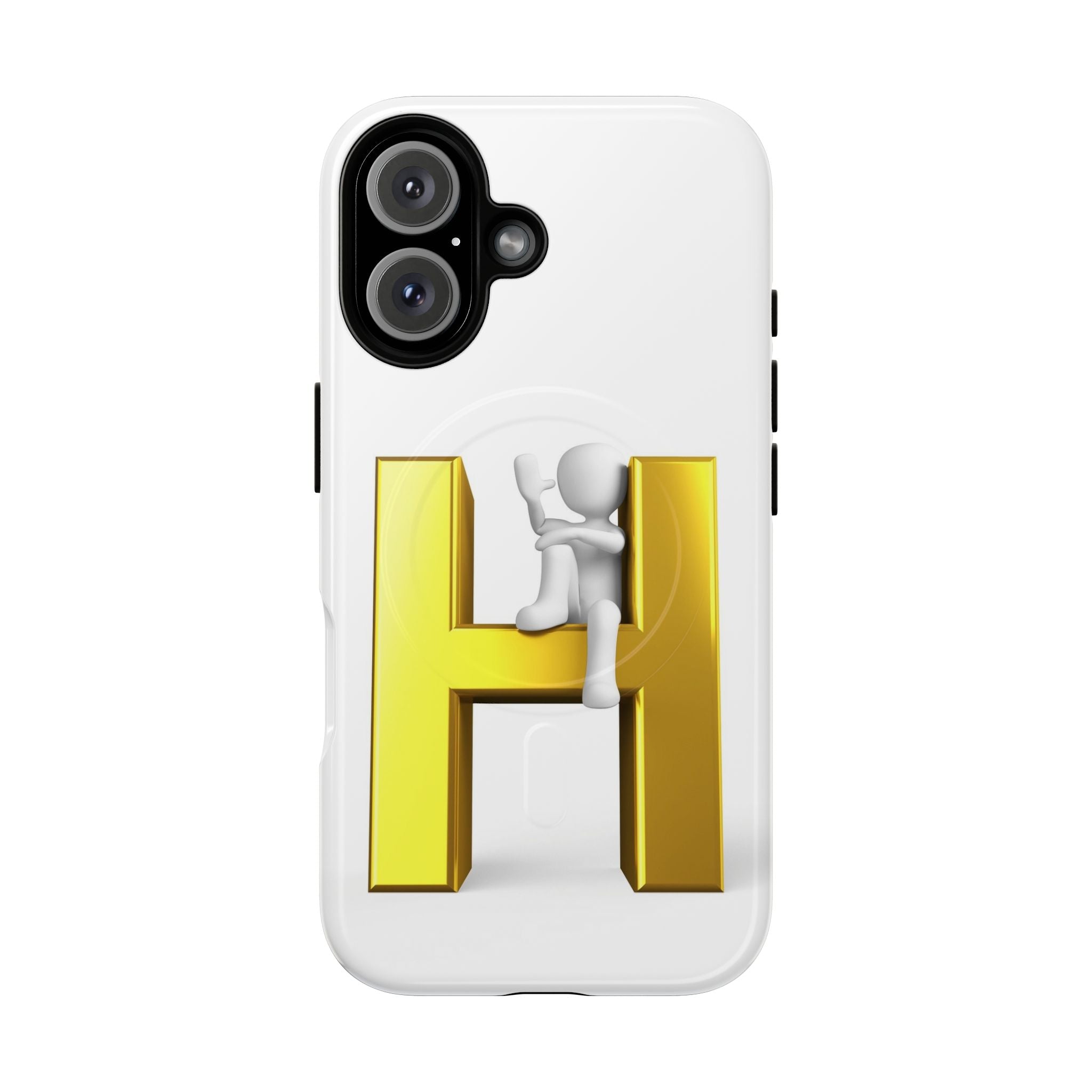 Coque de téléphone Grimpante Lettre H Dorée | Coque Magnétique Robuste