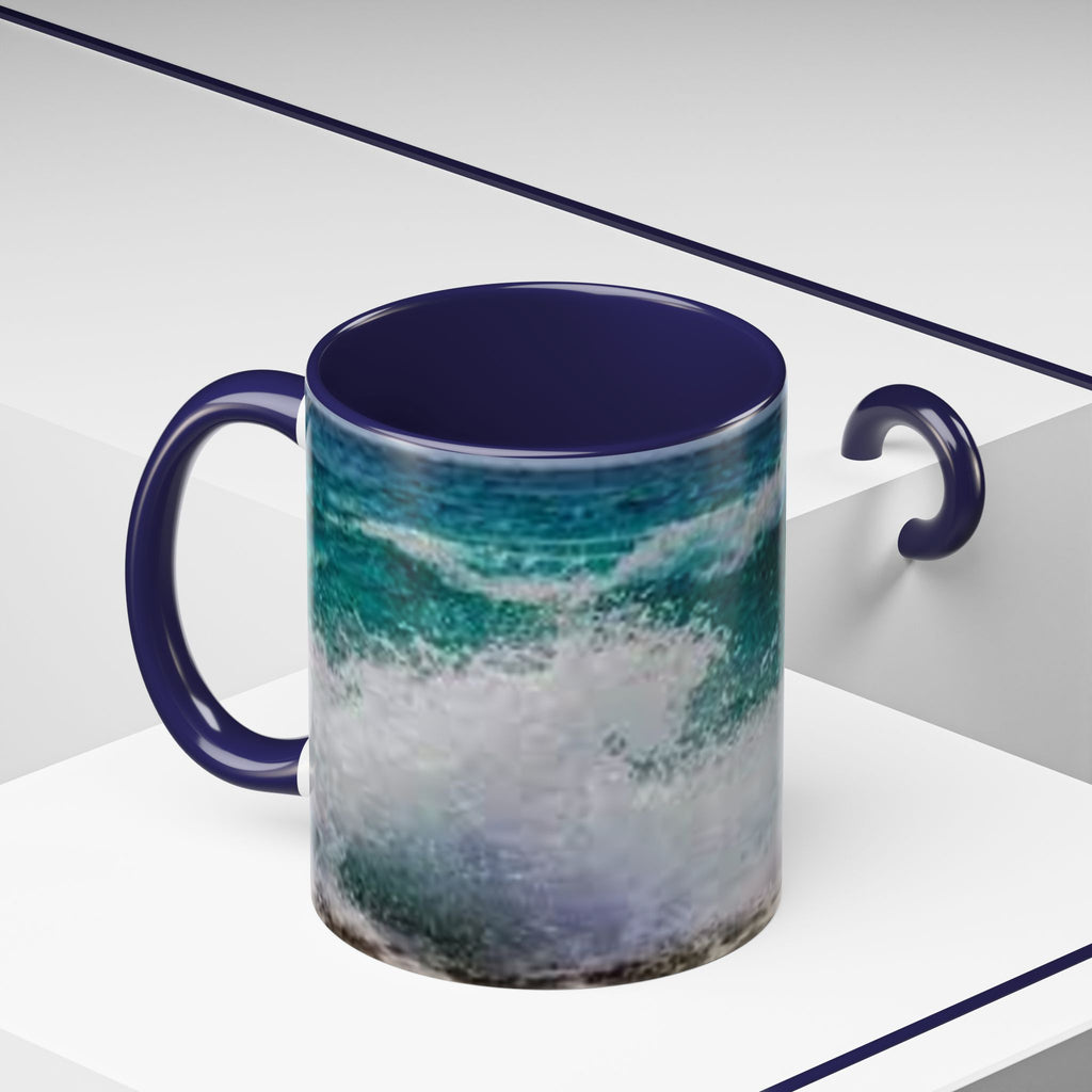 Ocean Wave Accent Coffee Mug | Beach Wave Photo Mug