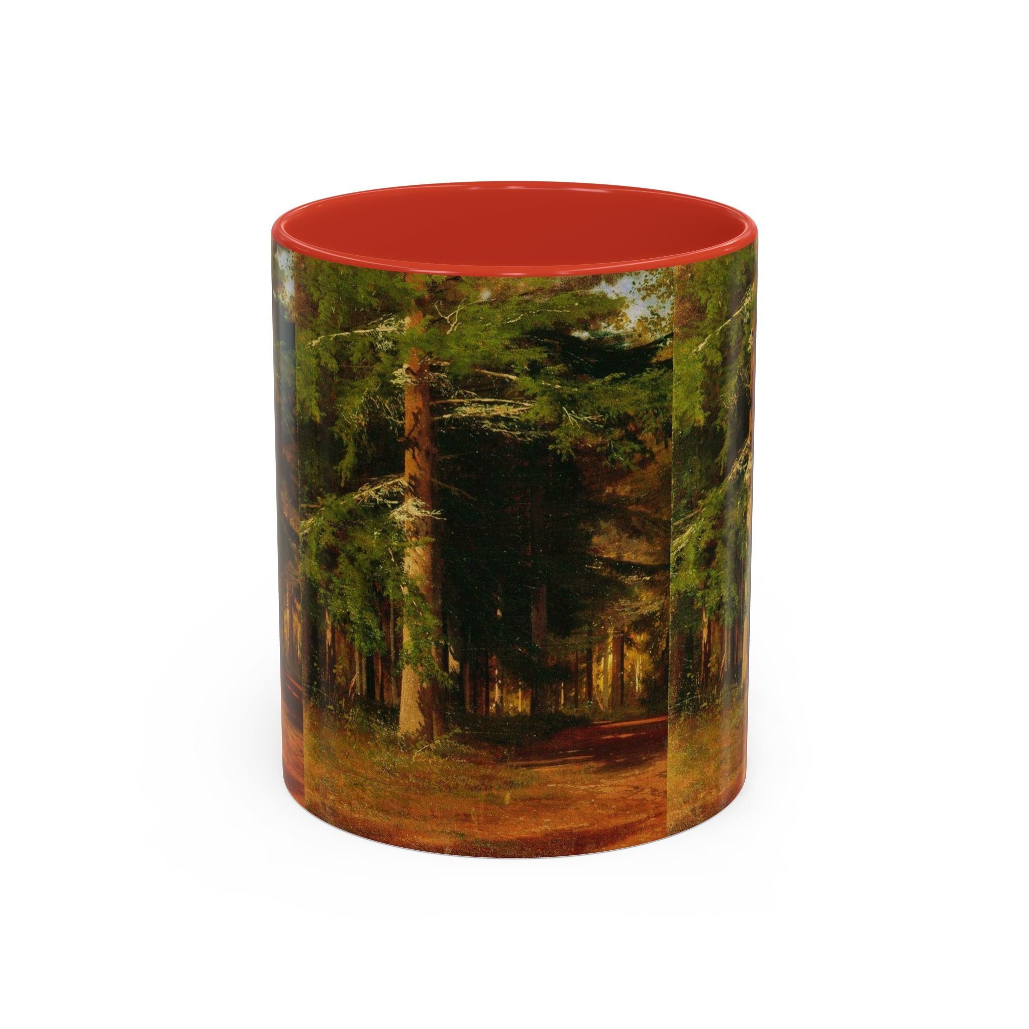 Mug « Peinture Chemin Forestier » | Mug à café avec anse colorée 325 ml 444 ml