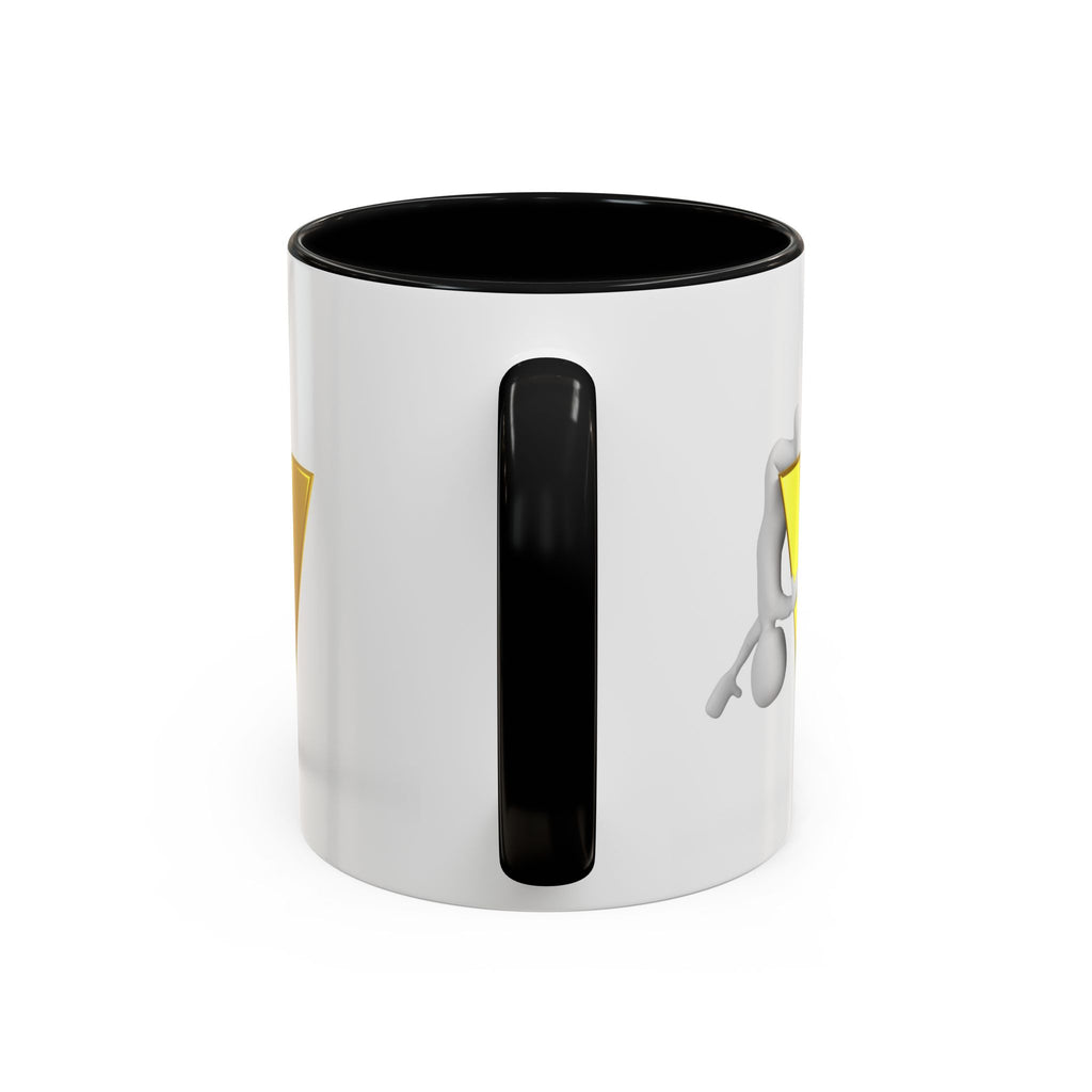 Gold Letter V with Figure Mug | Accent Coffee Mug