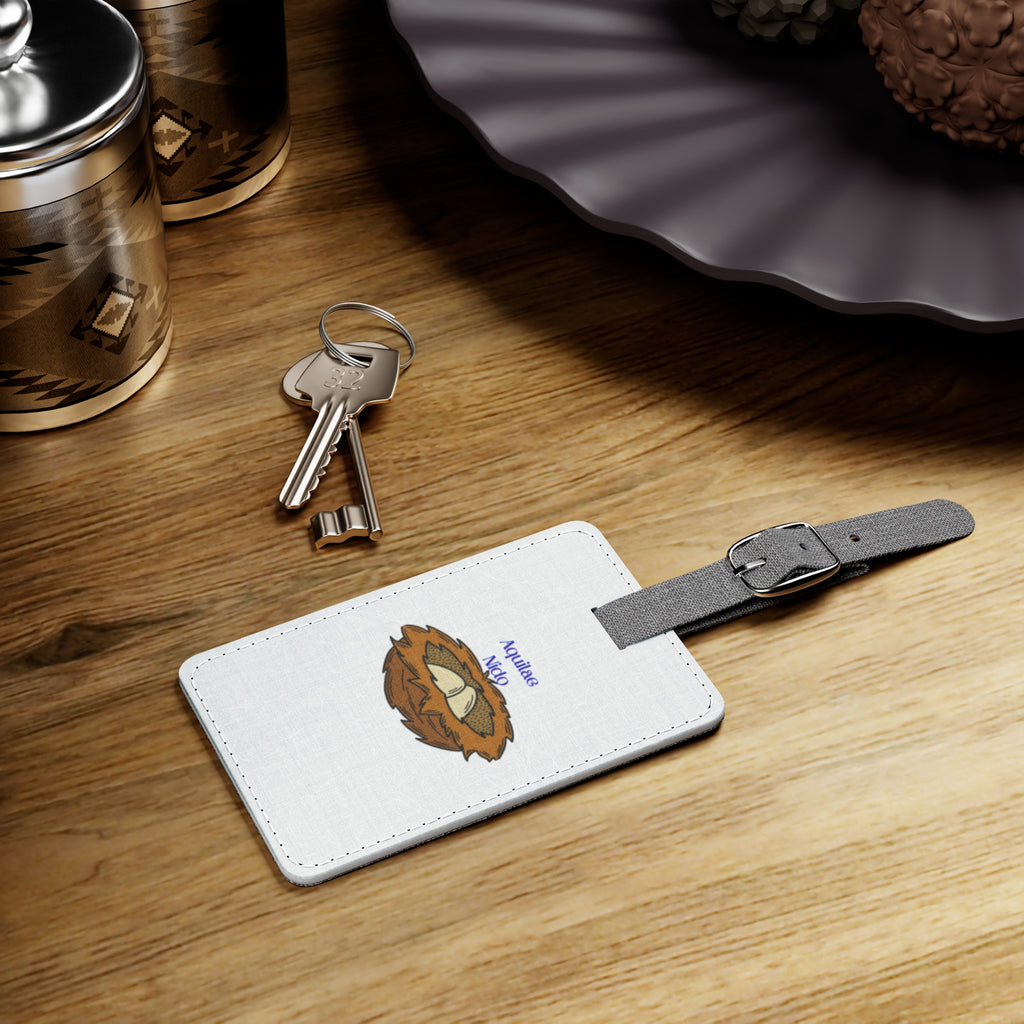 Nest with Eagle Eggs luggage tag | Saffiano polyester rectangle