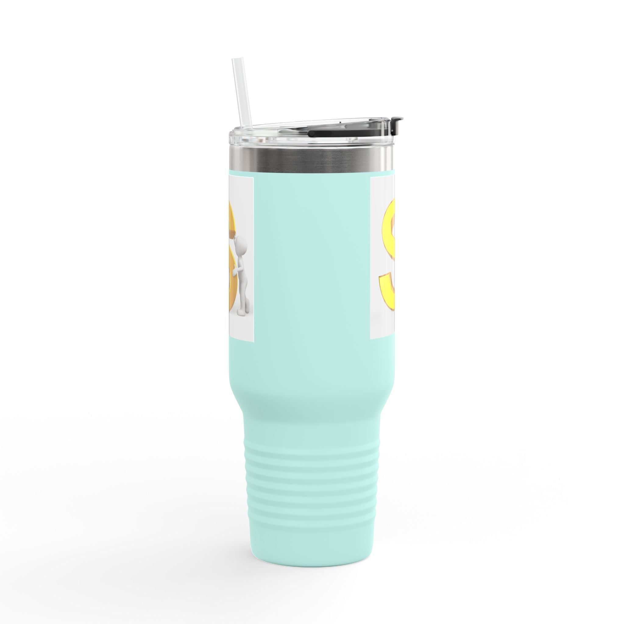 Mug de voyage - Monogramme grande lettre S dorée