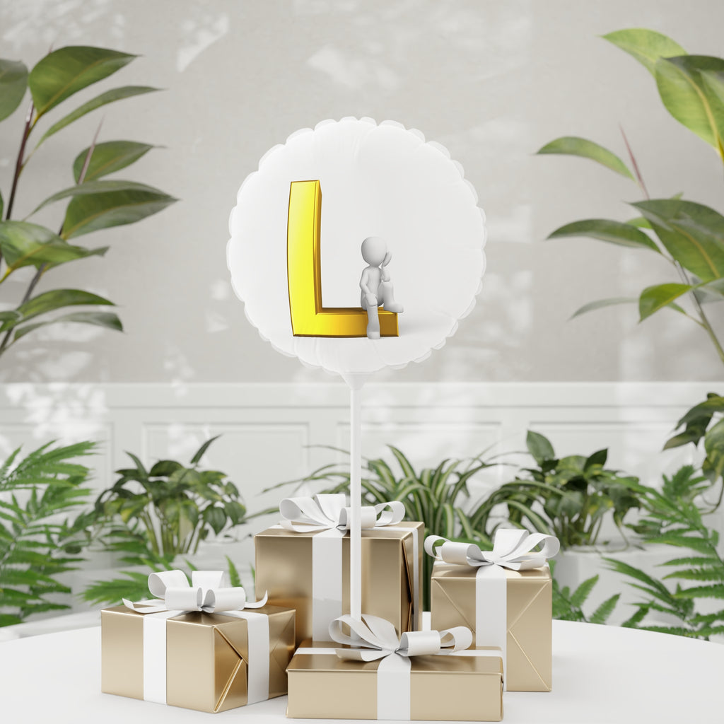 Letter L Character Balloon | 11" Round Mylar Balloon