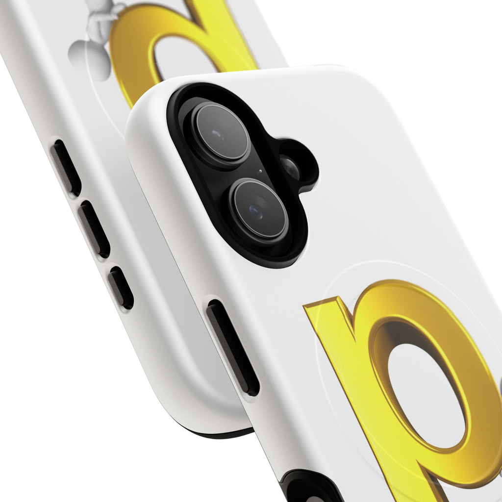 3D Gold Letter P Phone Case | Tough Magnetic Phone Case