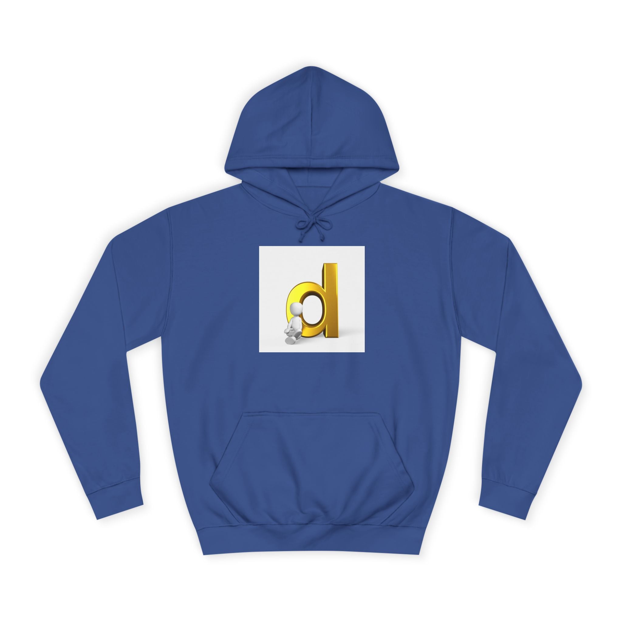 3D Gold Letter D Hoodie | Minimal Monogram Initial Sweatshirt